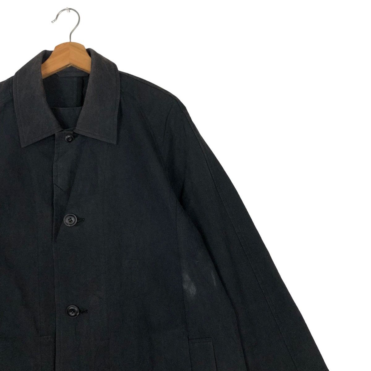 Issey Miyake 🔥Rich Black Long Fly Coats Jacket The Hinoki Japan Size US M / EU 48-50 / 2 - 7 Thumbnail