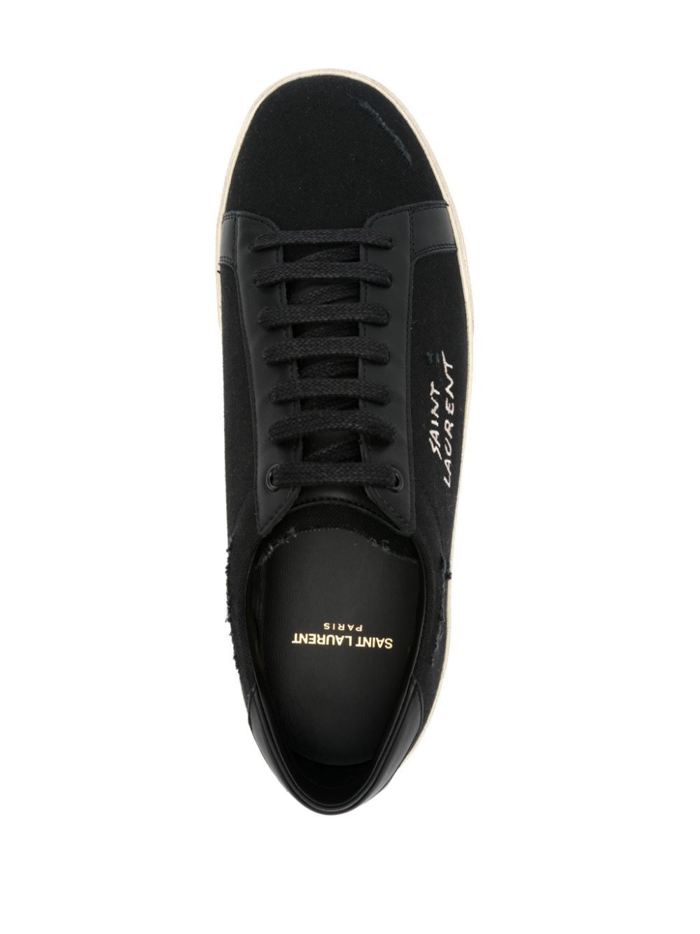 Saint Laurent Paris o1bcso1str1224 Classic Sneaker In Canvas in Black Size US 9 / EU 42 - 4 Thumbnail