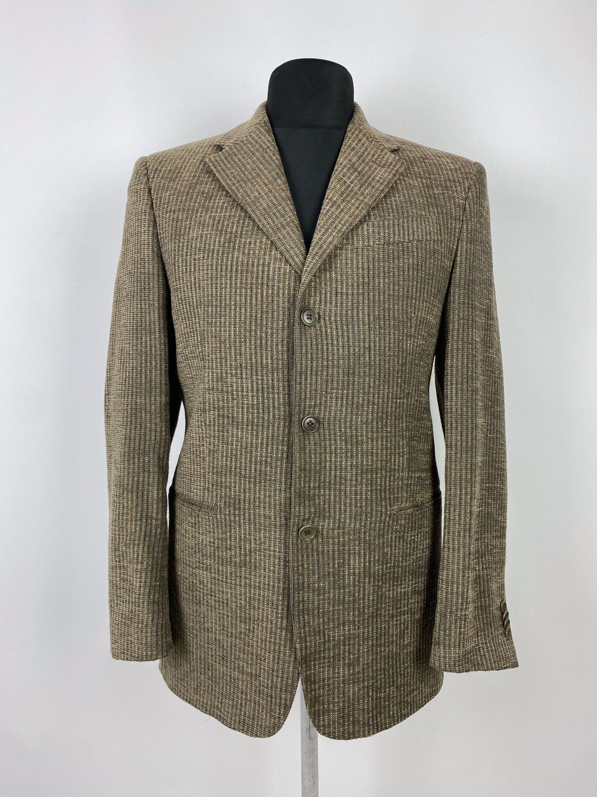 Gianfranco Ferre Gianfranco Ferre Studio Textured Wool Blend Blazer Jacket Size US M / EU 48-50 / 2 - 2 Thumbnail