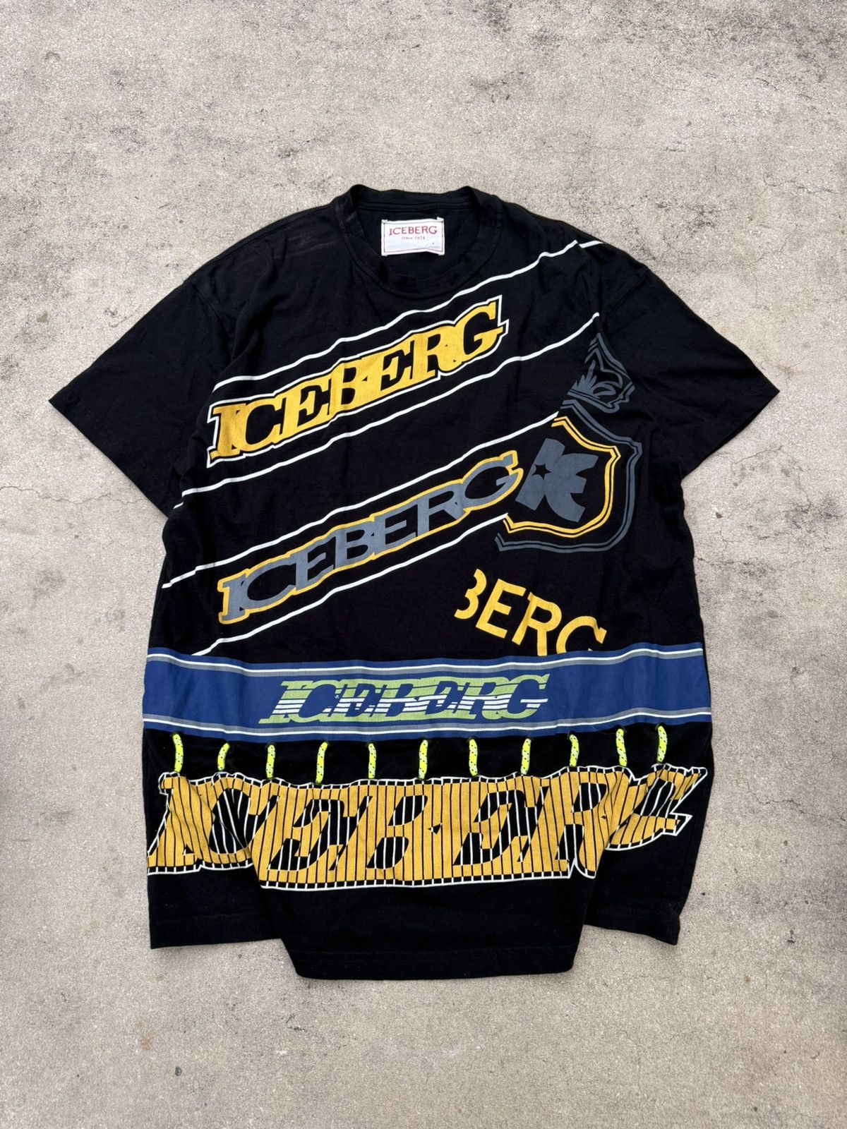 Iceberg Iceberg BLACK Tape Graphic T-Shirt, US Medium Size US M / EU 48-50 / 2 - 1 Thumbnail