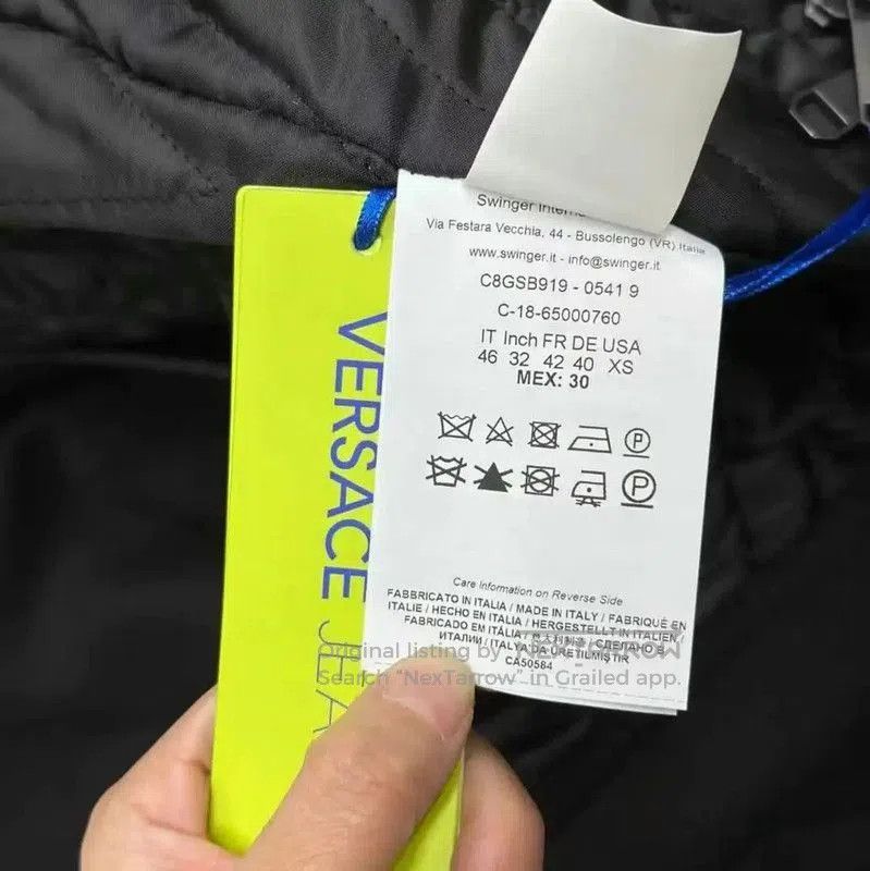 Versace Versace Black Logo Long Sleeve Outerwear . Size US XL / EU 56 / 4 - 5 Thumbnail