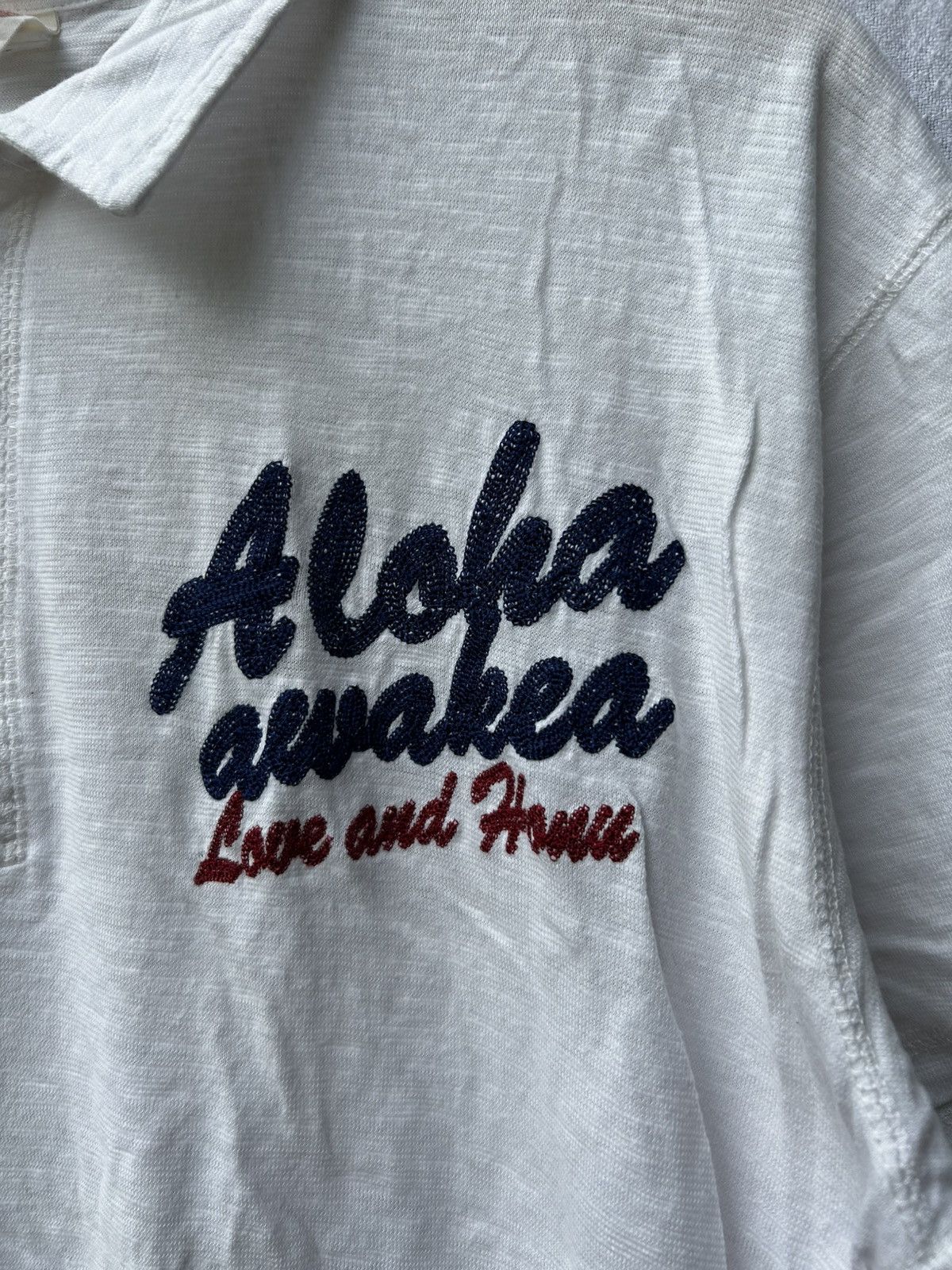 20471120 × Hysteric Glamour × Japanese Brand Japanese Aloha Style Poem Polo Shirt Size US L / EU 52-54 / 3 - 3 Thumbnail