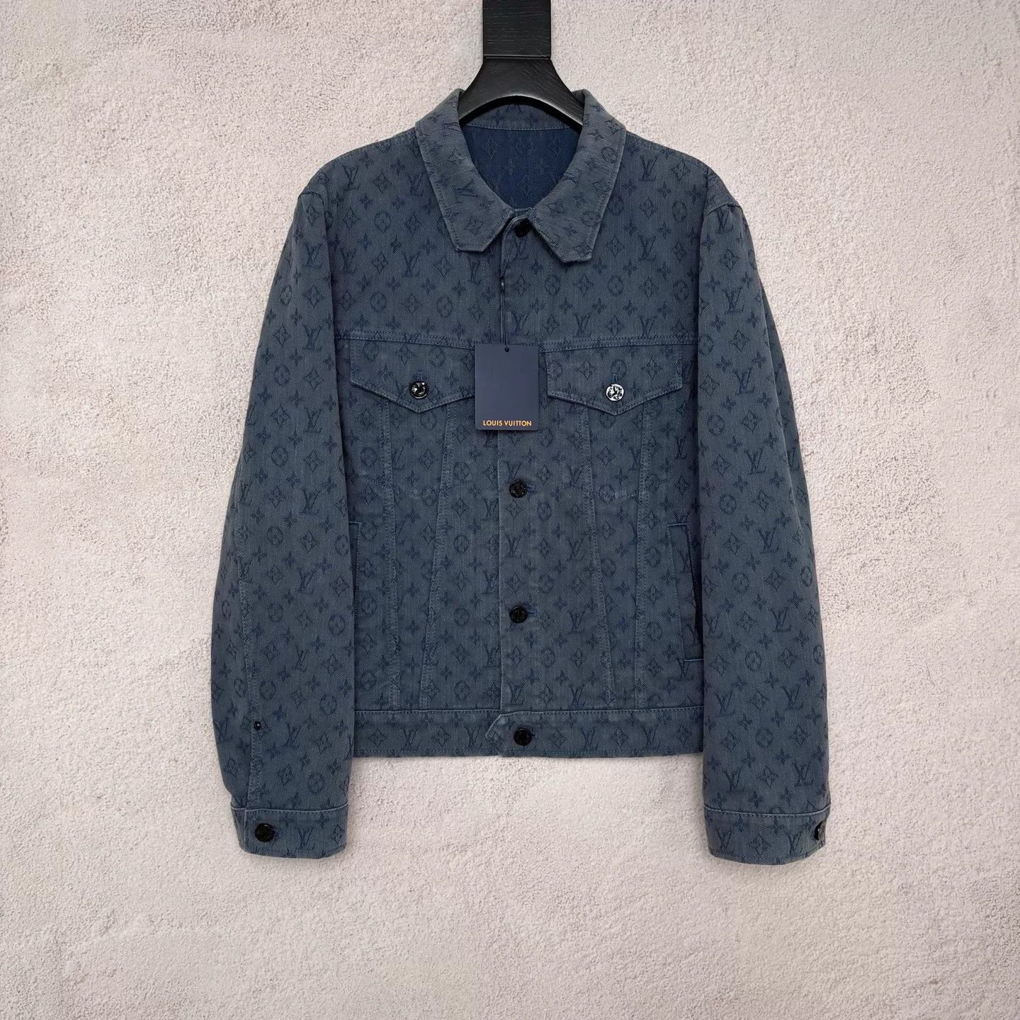 Louis Vuitton LV Monogram Blue Long Sleeve Denim Jacket Size 50 Size US M / EU 48-50 / 2 - 1 Thumbnail