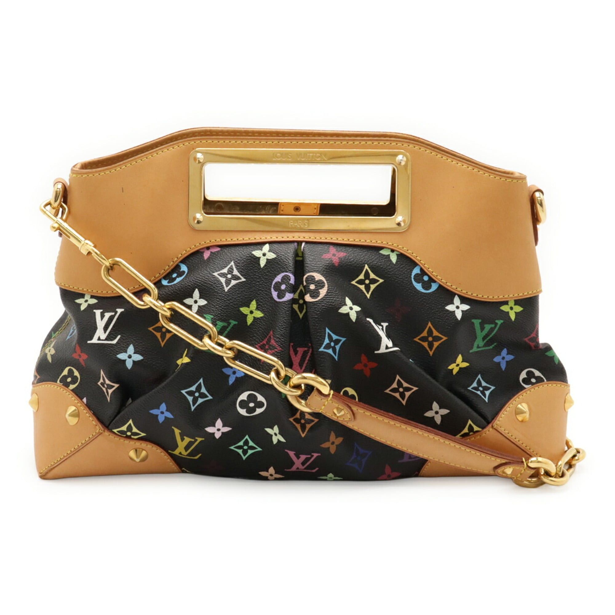 Louis Vuitton LOUIS VUITTON Monogram Multicolore Judy MM Handbag/Shoulder Bag in Noir and Black, M40254 Size ONE SIZE - 1 Thumbnail