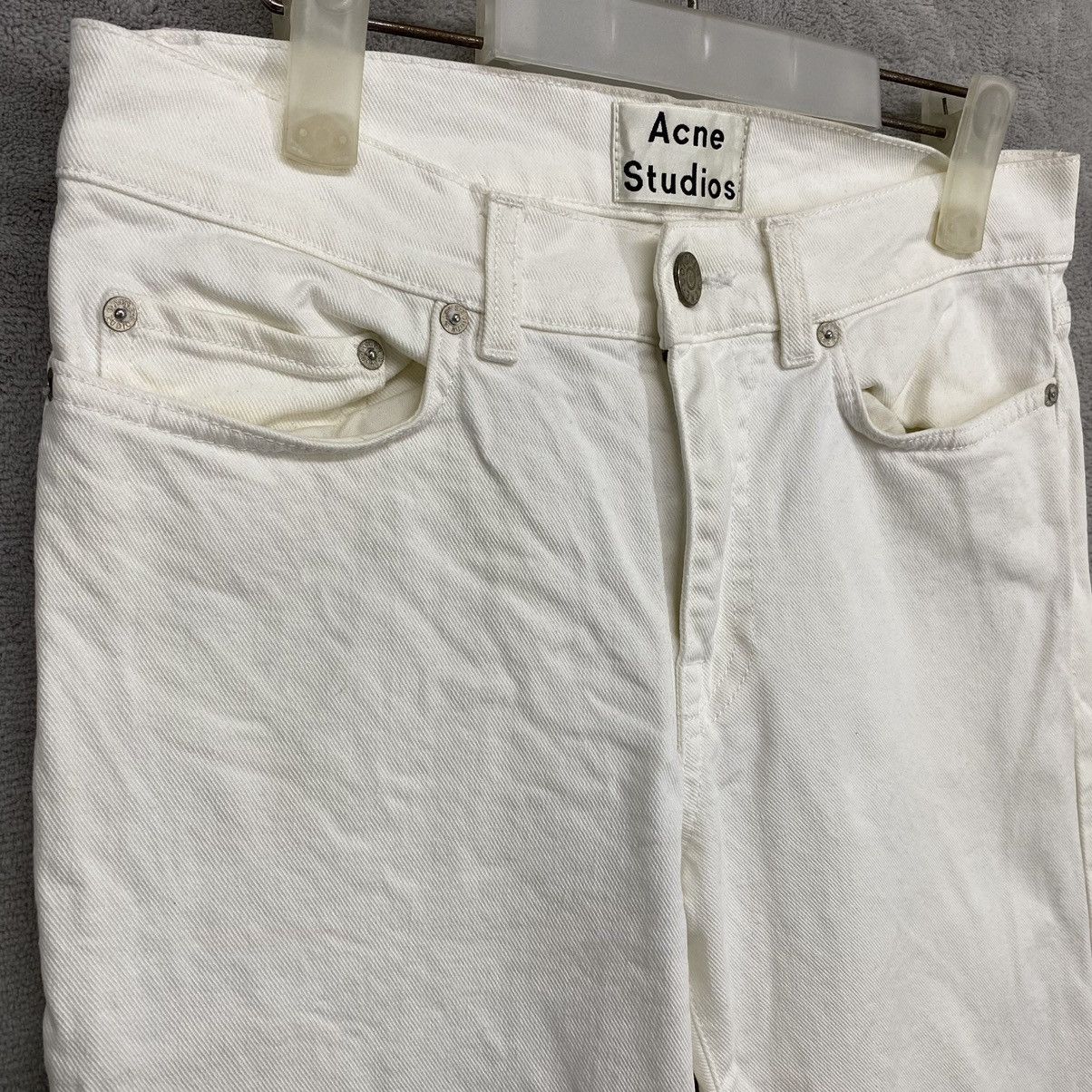 Acne Studios 🔥RARE🔥 ACNE STUDIOS WHITE DENIM JEANS Size US 28 / EU 44 - 4 Thumbnail
