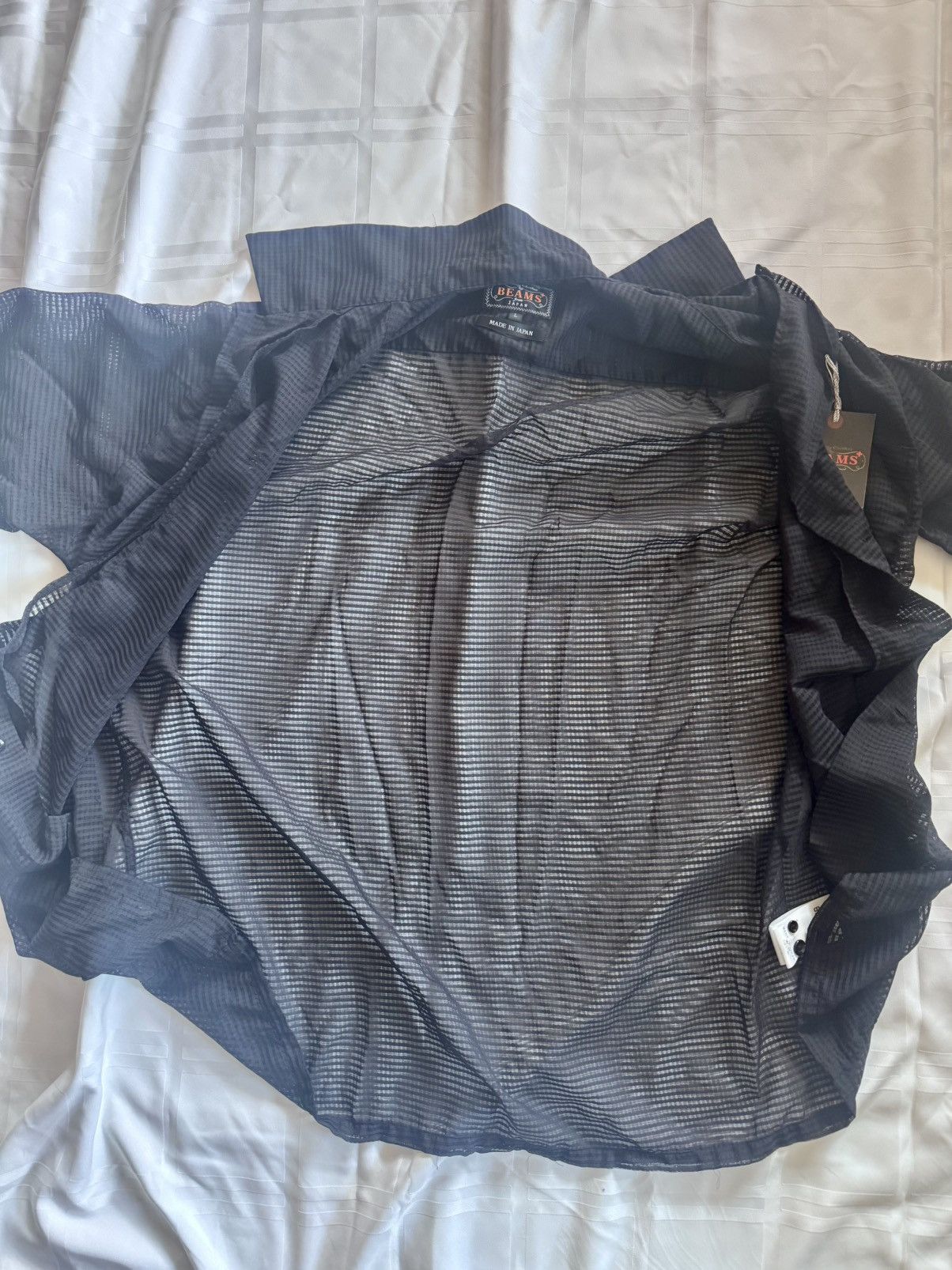 Beams Plus mesh open collar shirt Size US L / EU 52-54 / 3 - 3 Thumbnail