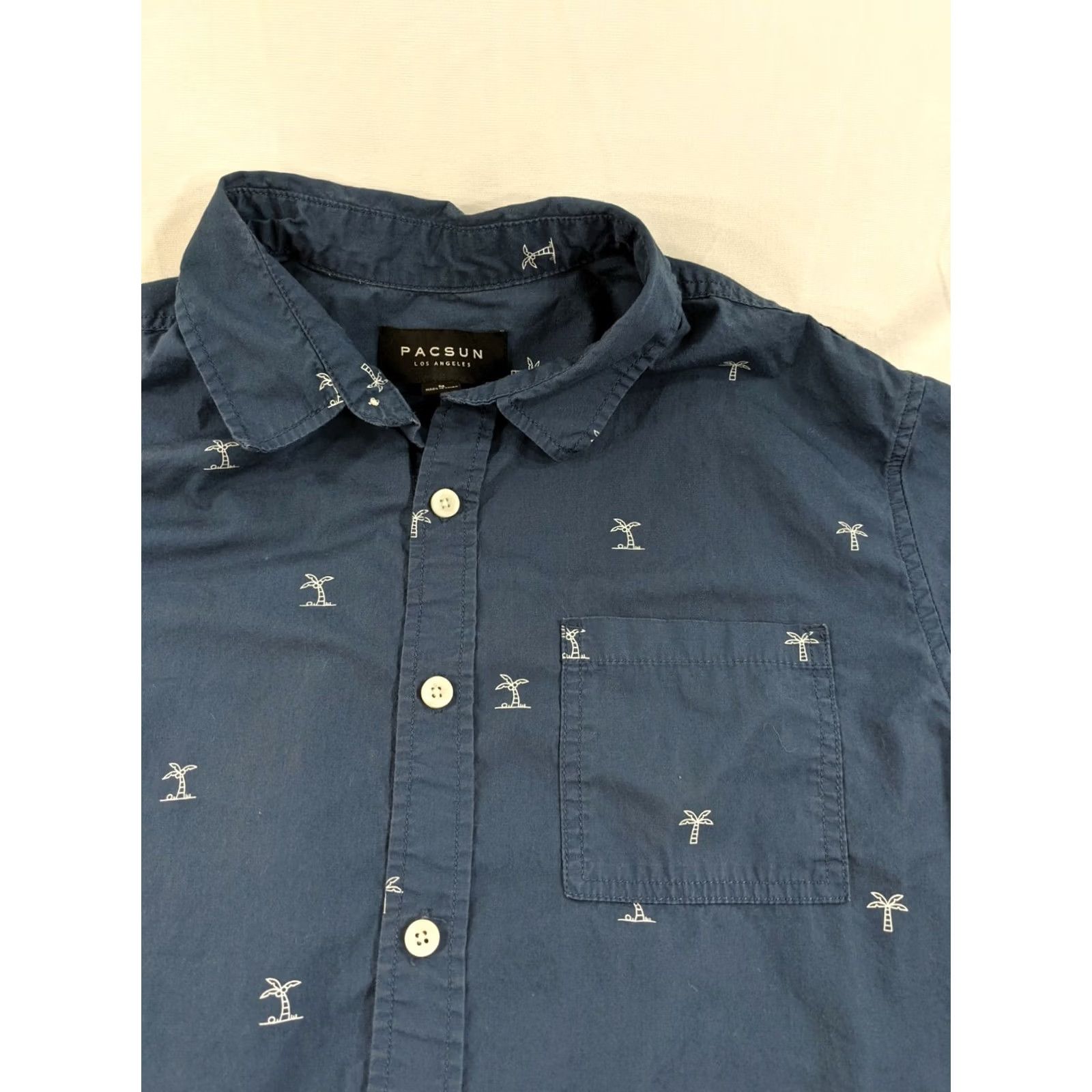 Pacsun Pacsun Shirt Button Front Mens Size Medium blue Palm Trees Sunday Funday Size US M / EU 48-50 / 2 - 2 Thumbnail