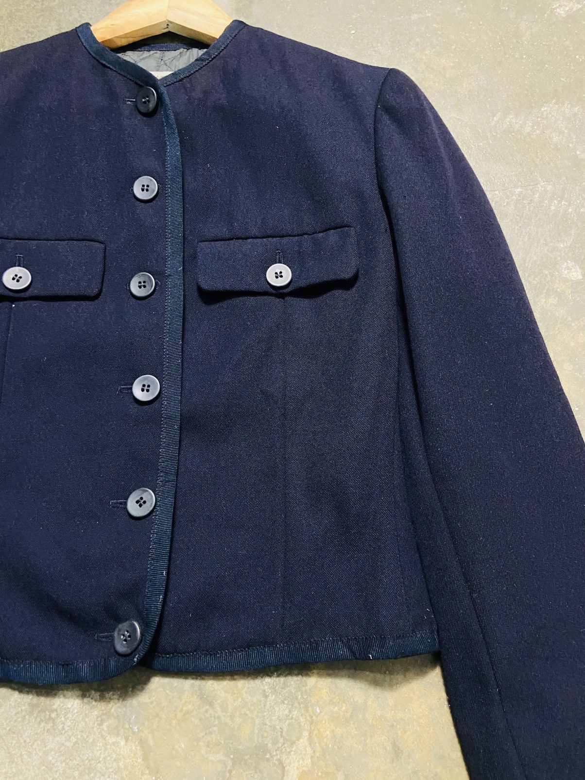 Emporio Armani Vintage 90s Emporio Armani Wool Cropped Jacket Size M / US 6-8 / IT 42-44 - 8 Thumbnail