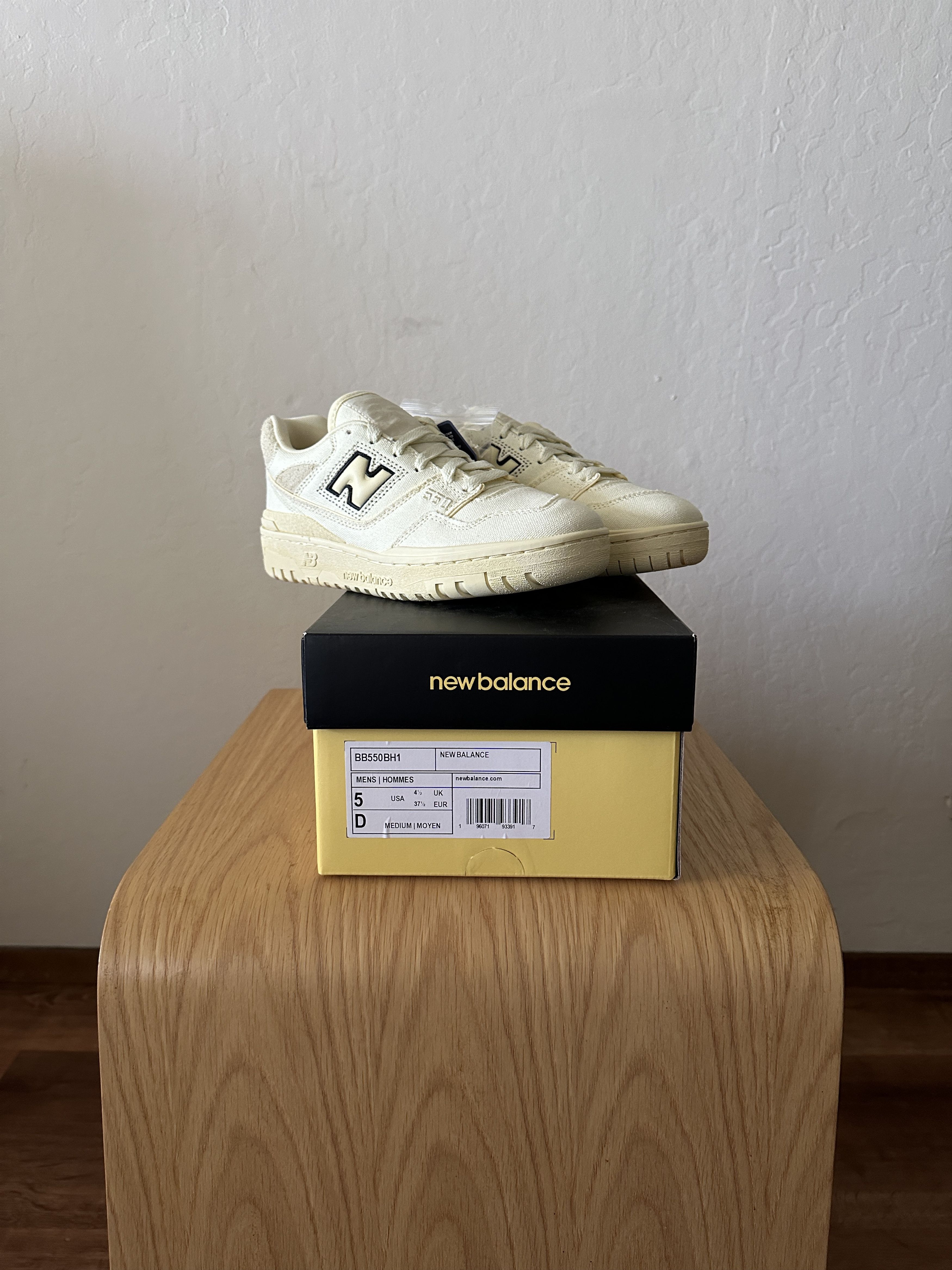 image of Joe Freshgoods New Balance 550 Conversations Amongst Us Shoes in Cream/Dusk Glow/Sun Glow, Men's