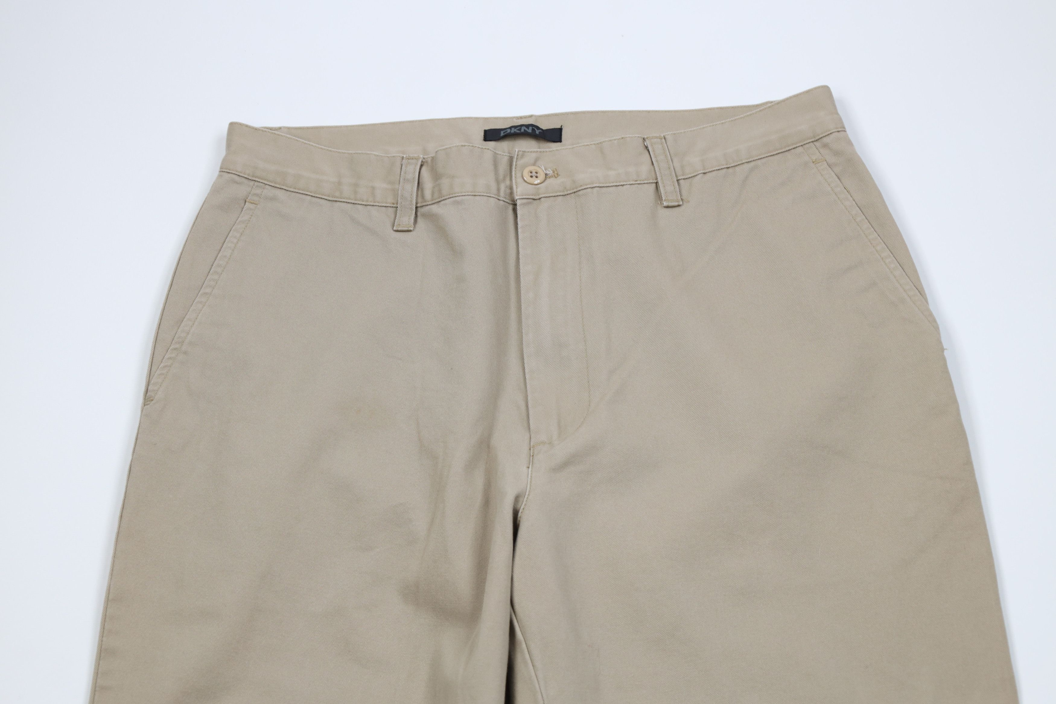 DKNY × Vintage Vintage 90s DKNY Fit Straight Leg Chino Pants Beige Cotton Size US 34 / EU 50 - 2 Thumbnail
