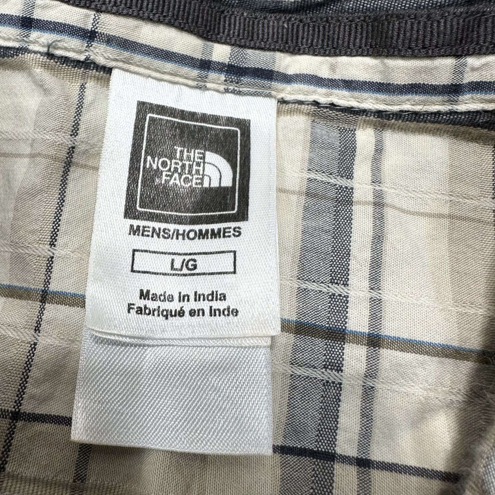 The North Face The North Face Men's Beige Plaid Shirt Short Sleeve Casual Cotton Button-Up Sz L Size US L / EU 52-54 / 3 - 4 Thumbnail