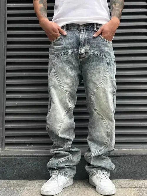 Japanese Brand Street 90s hiphop washed skateboard hip-hop jeans Size US 32 / EU 48 - 6 Thumbnail