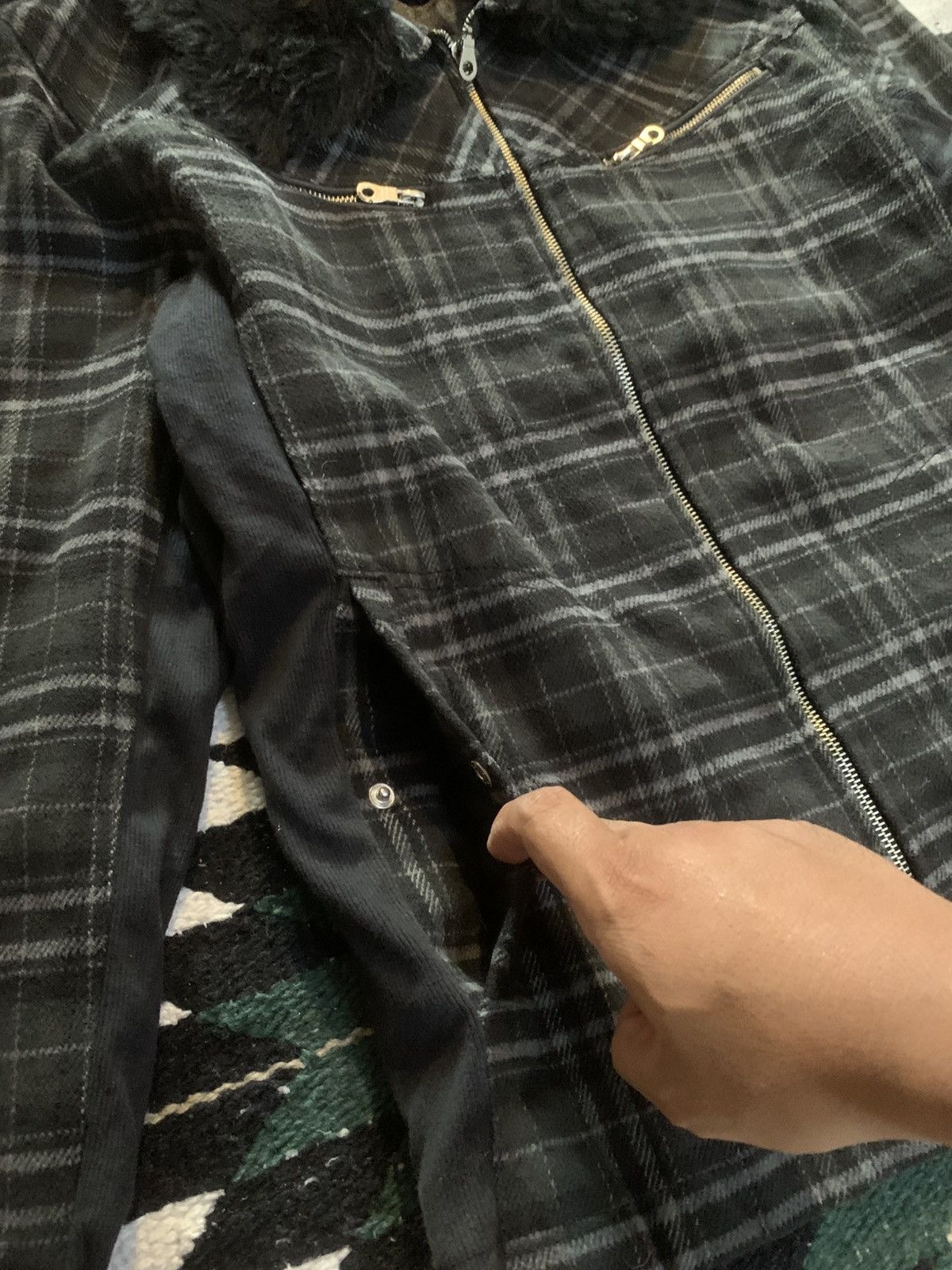 Japanese Brand Double Focus Fur Multi Pocket Jacket Tartan LGB Style Size US L / EU 52-54 / 3 - 7 Thumbnail