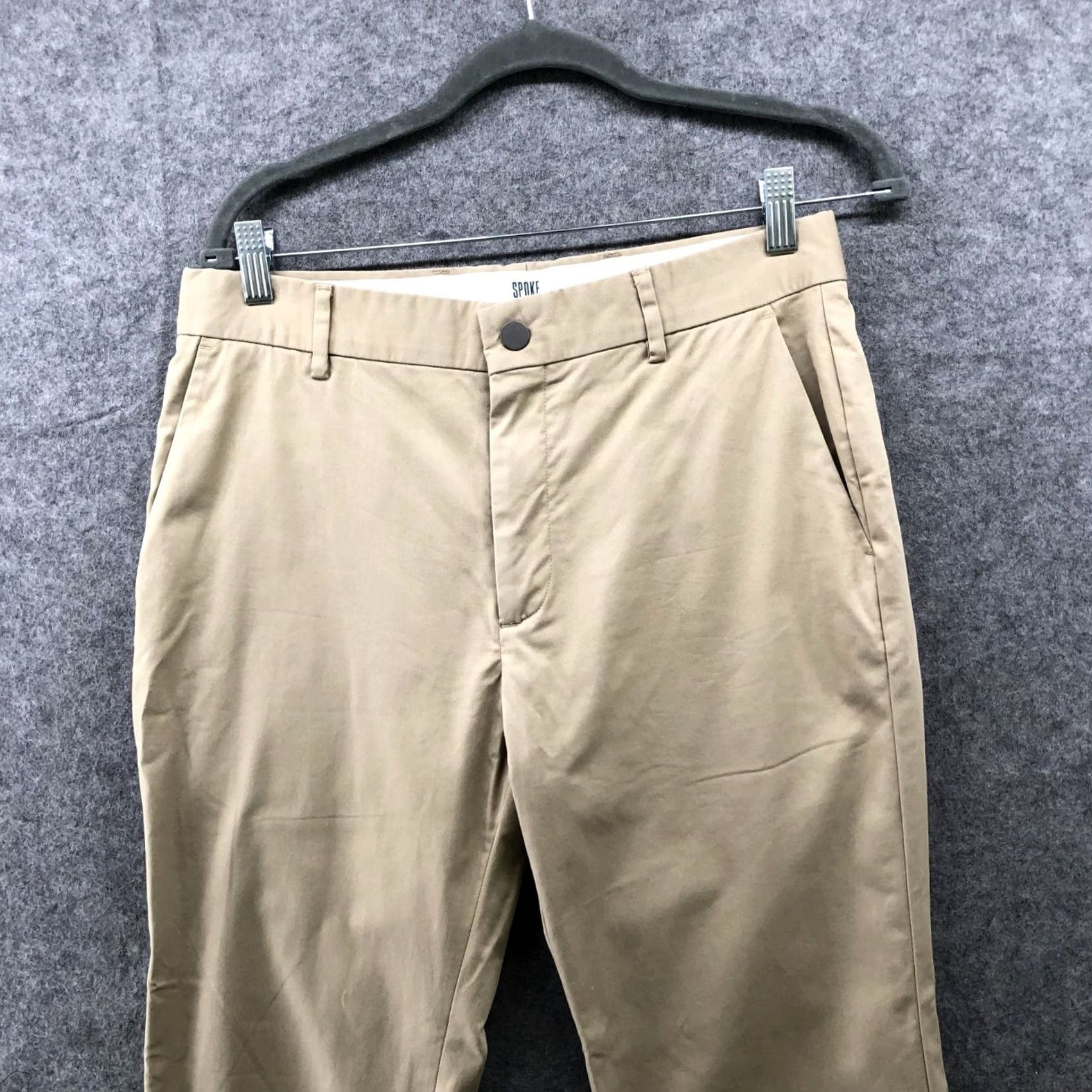 Vintage SPOKE Sharps Build A Chino Pants Mens 31x31 Khaki Beige Slim Stretch Pants Mens 31 Beige Chino Slim Stretch Men’s Size US 31 - 3 Thumbnail