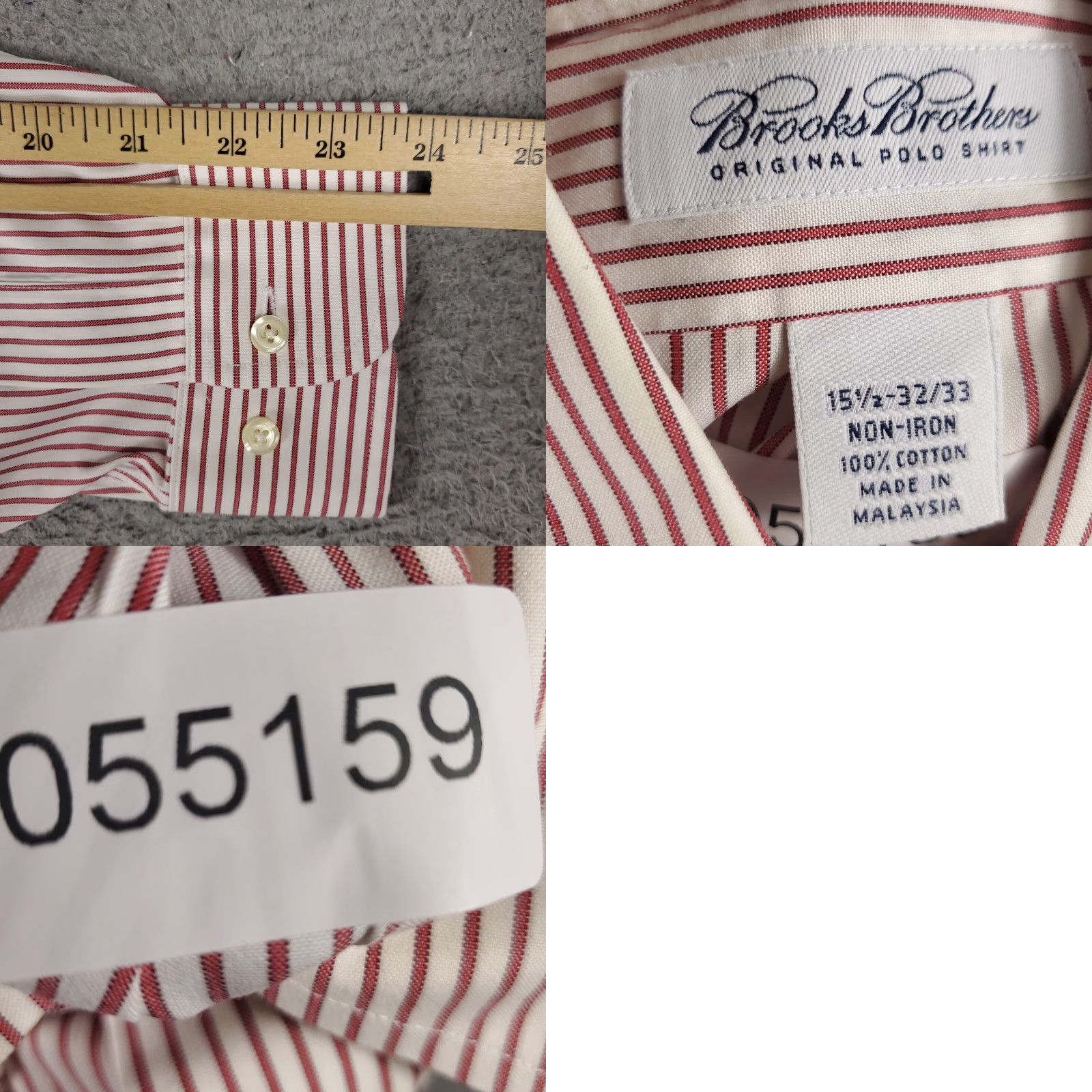 Brooks Brothers Vintage Brooks Brothers Men’s Dress Shirt 15.5 Red Striped Long Sleeve Button Up Business Casual Size 40R - 8 Thumbnail
