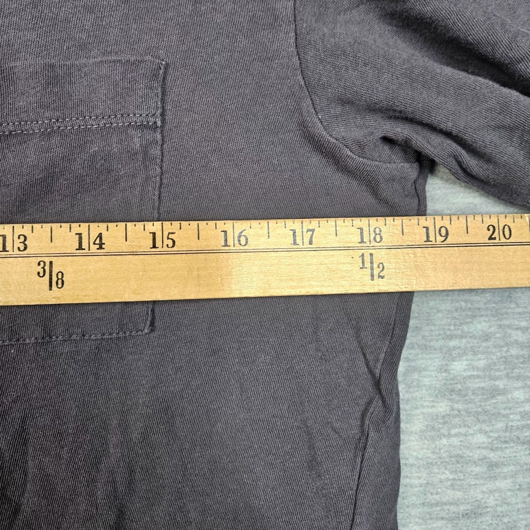 Madewell Madewell Women's Gray Short Sleeve Pocket Tee Size XXS Regular Cotton Blend T-Shirt, 2XS, Solid, Pullover, Basic Women's Top Size 24" / US 00 / IT 34 - 3 Thumbnail