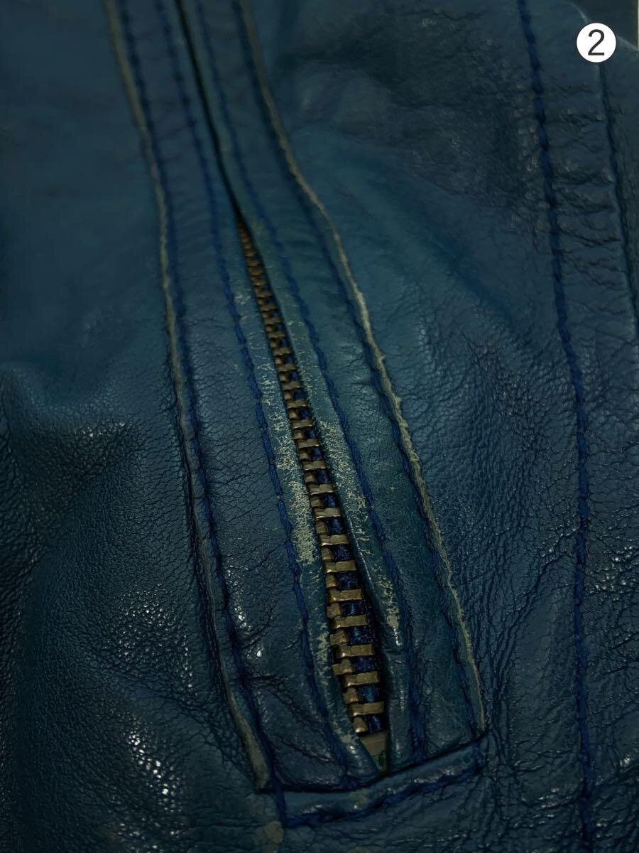 Avirex Avirex Avirex Sheepskin Leather Jacket Blouson Blue Size US M / EU 48-50 / 2 - 8 Thumbnail