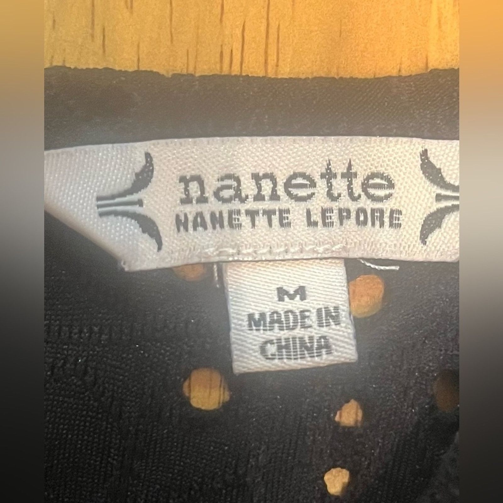 Nanette Lepore Nanette Lepore black eyelet top with flutter sleeves, size M Size M / US 6-8 / IT 42-44 - 3 Thumbnail