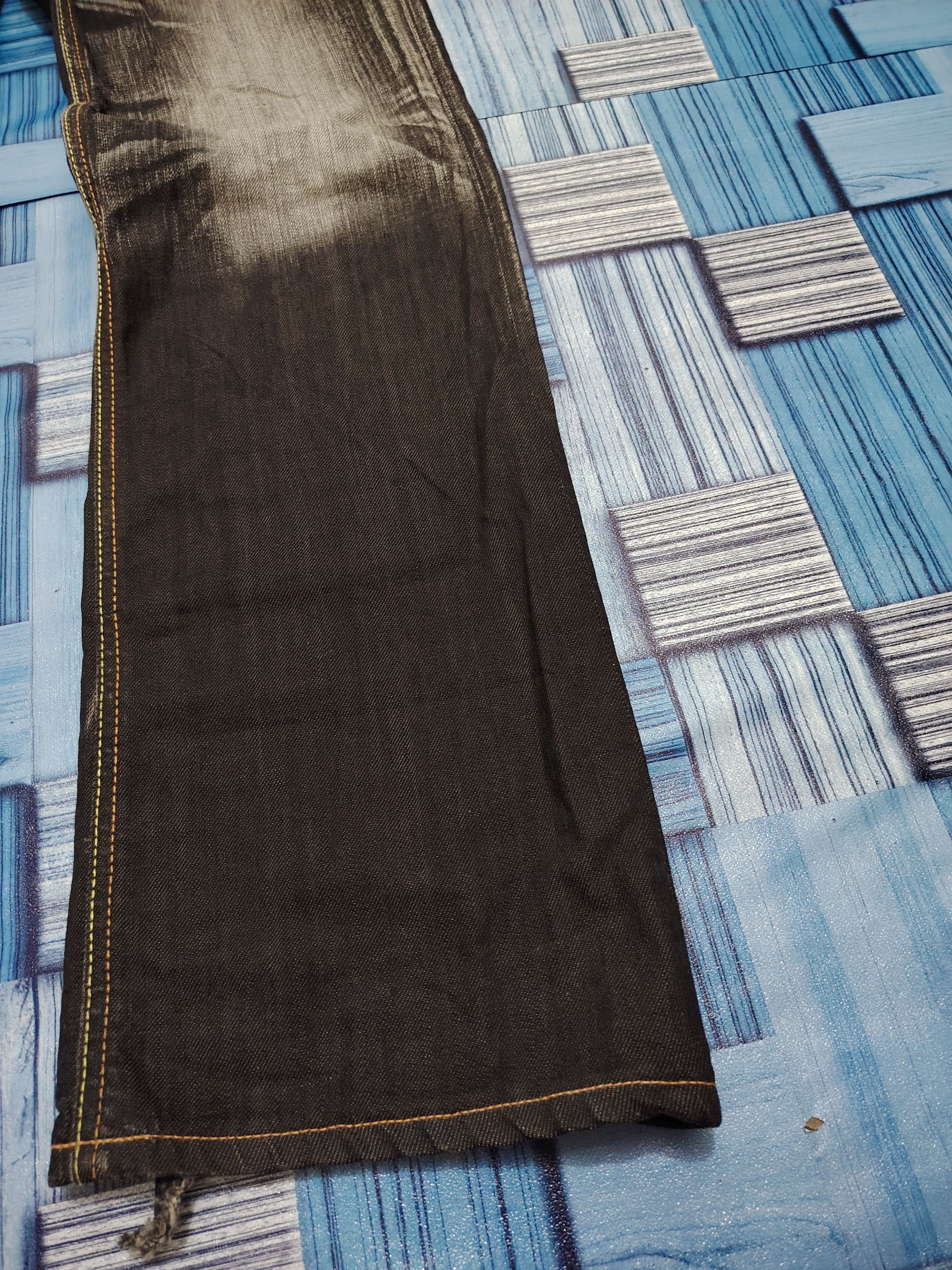 Edwin Japanese Edwin 503 Blue Trip Black Flared Jeans Size US 30 / EU 46 - 8 Thumbnail