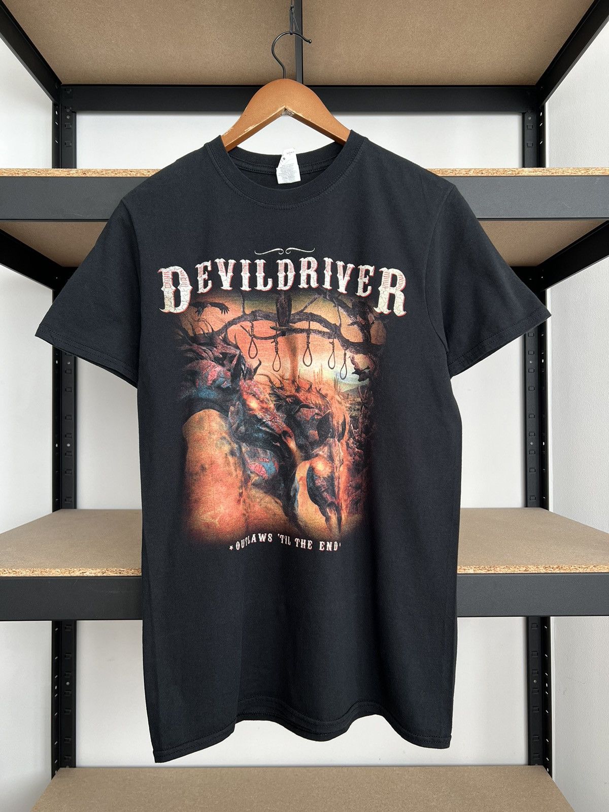 Band Tees Vintage 2010s DevilDriver Outlaws til the End Metal Band Size US M / EU 48-50 / 2 - 1 Thumbnail