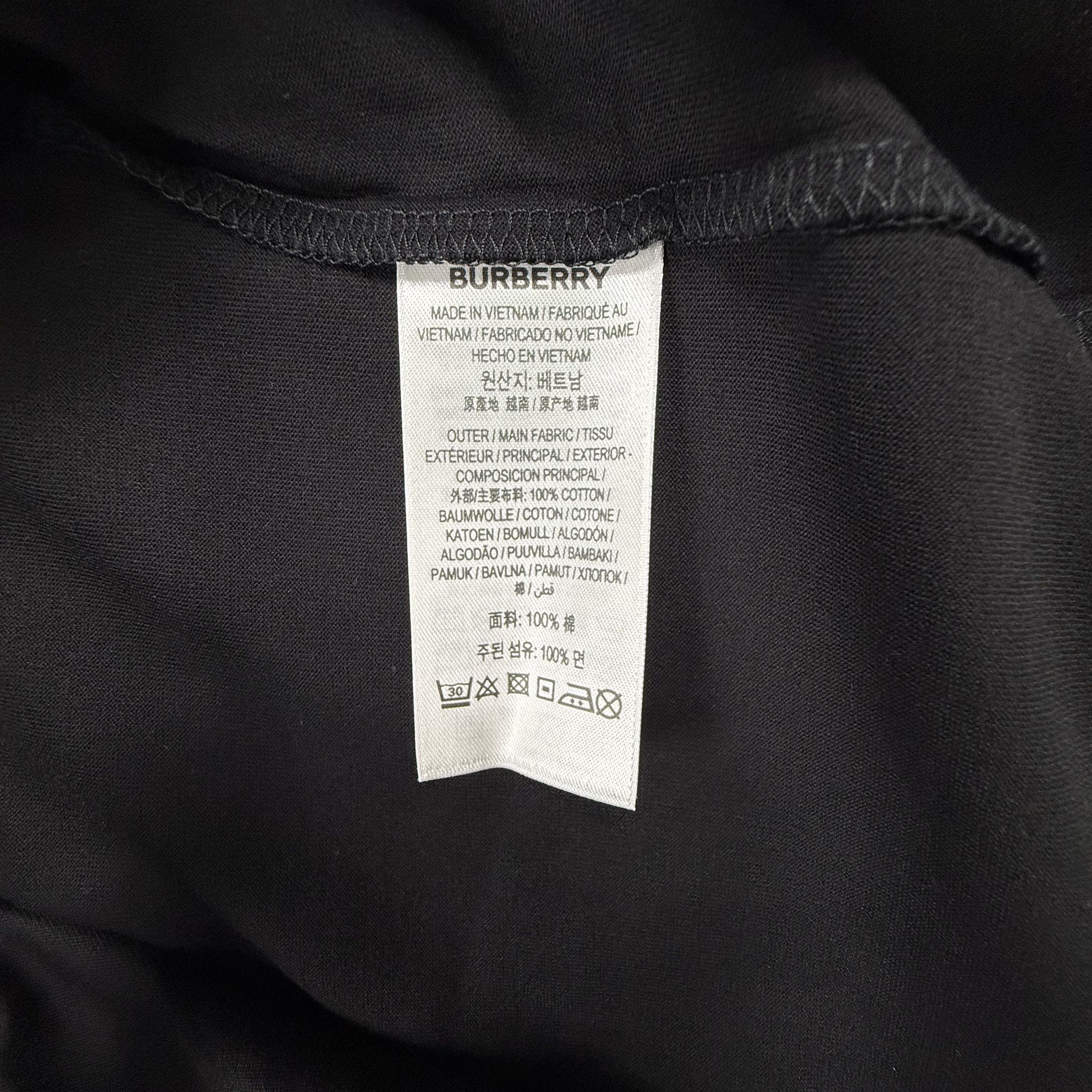 Burberry Burberry Jayson Cotton Logo T-Shirt Striped Ribbed Collar XL Size US XL / EU 56 / 4 - 6 Thumbnail