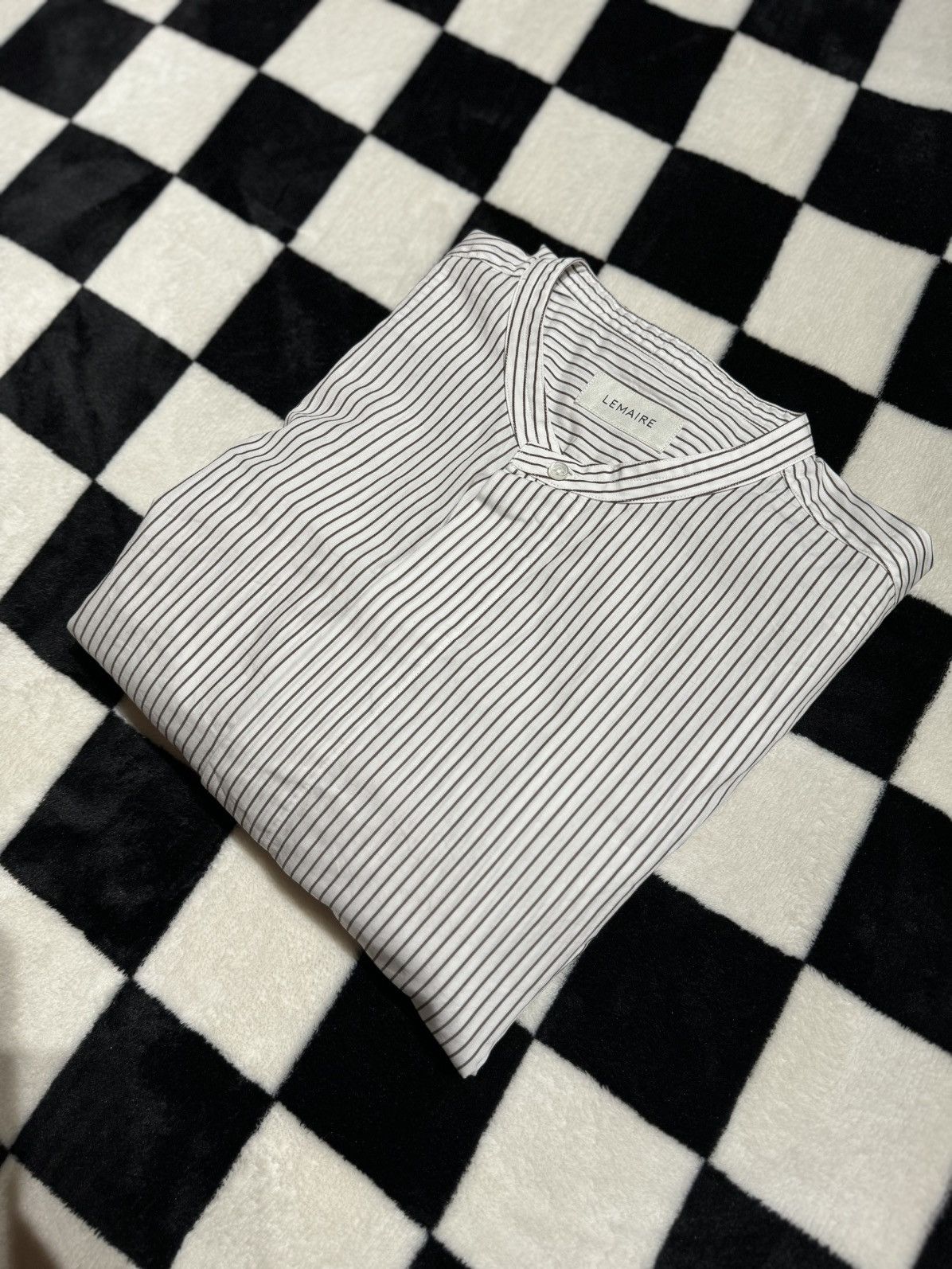 Lemaire MANDARIN COLLAR DRESS SHIRT COTTON BUTTON UP Size US M / EU 48-50 / 2 - 6 Thumbnail