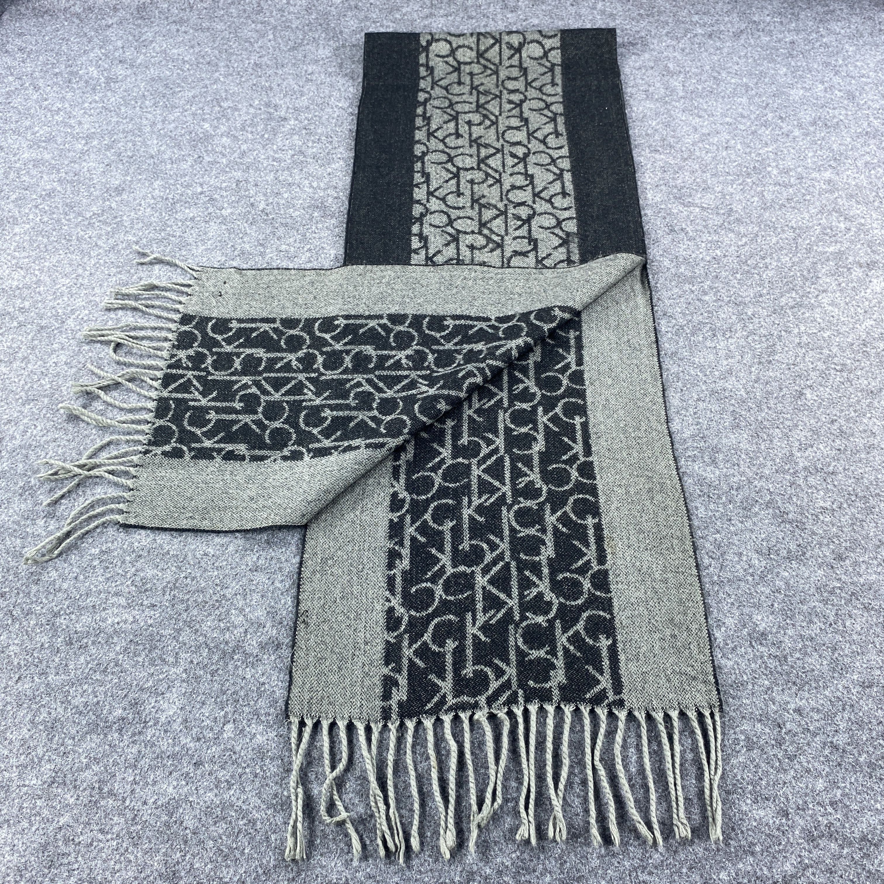Calvin Klein × Vintage Calvin Klein Scarf # Muffler # Neckwear # z # D518 Size ONE SIZE - 5 Thumbnail