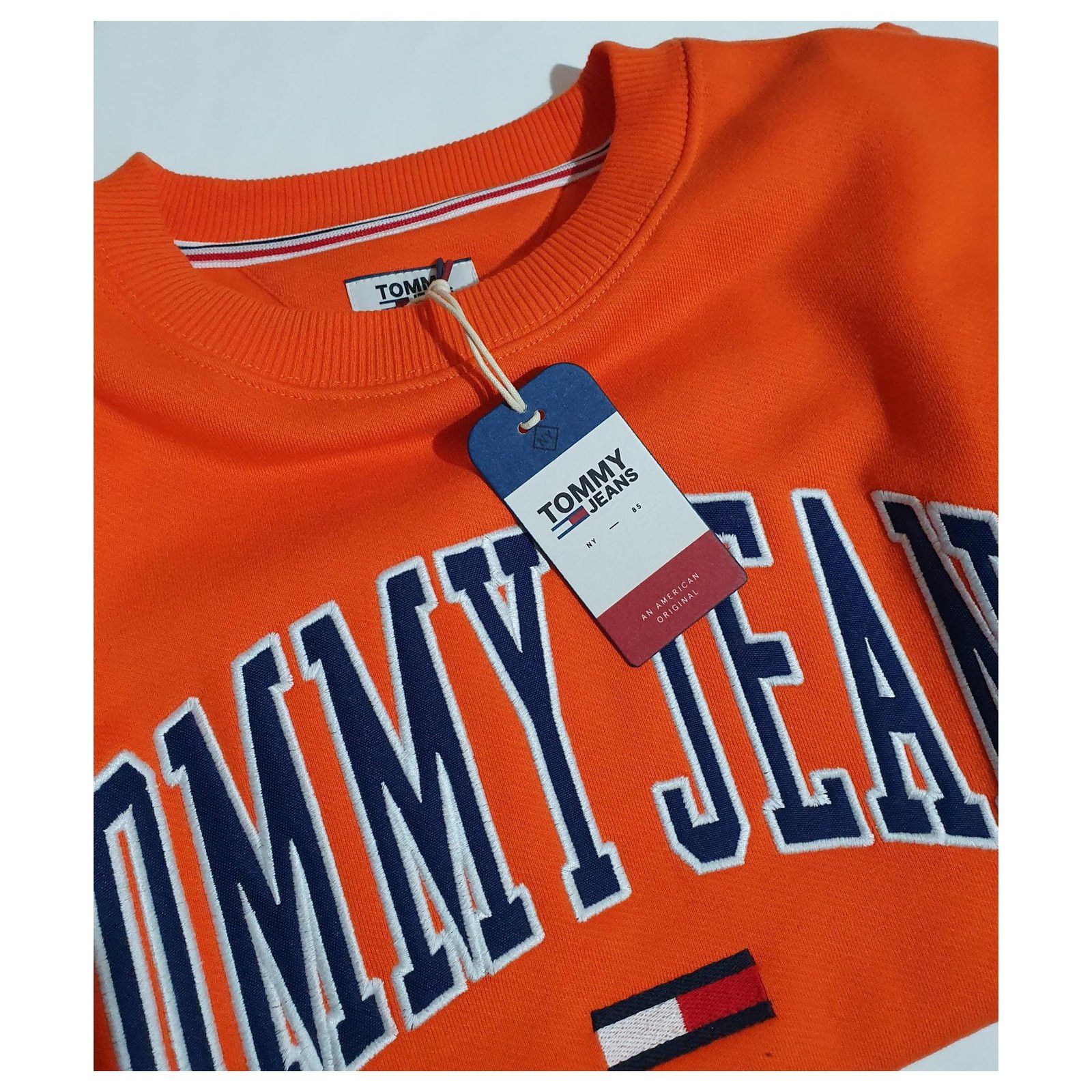 Tommy Jeans Orange cotton sweatshirt Size L / US 10 / IT 46 - 3 Thumbnail