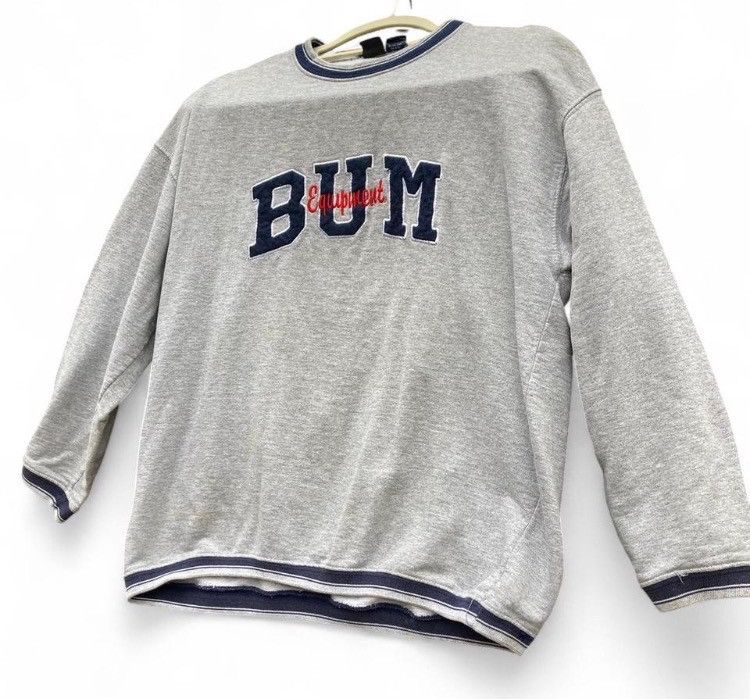 B.U.M Equipment Vintage Bum Equipment Sweatshirt Grey Blue Pullover Size S/M Size US M / EU 48-50 / 2 - 4 Thumbnail