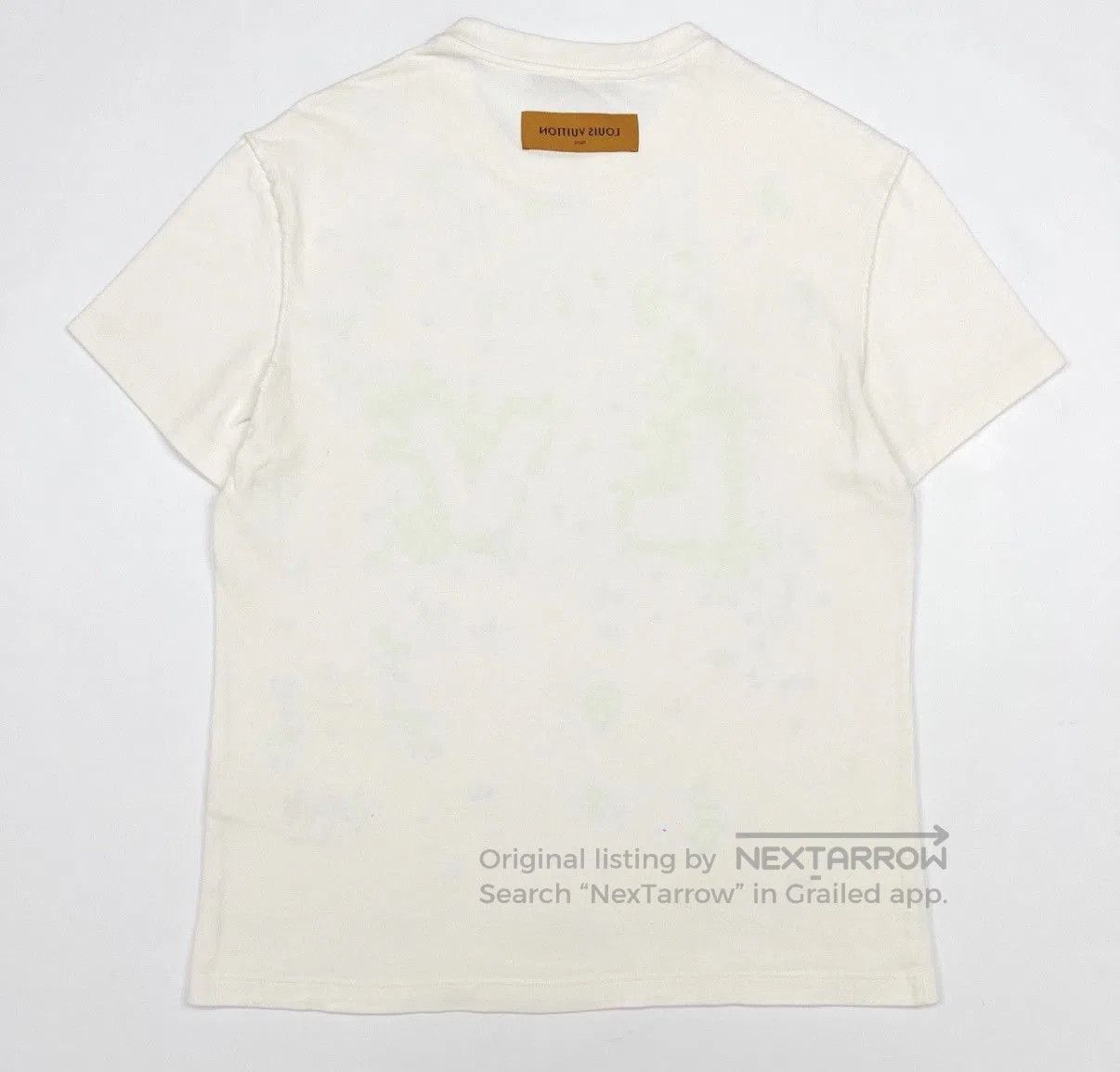 Louis Vuitton White Short-Sleeve Shirt with Green Pattern. Size US S / EU 44-46 / 1 - 2 Thumbnail