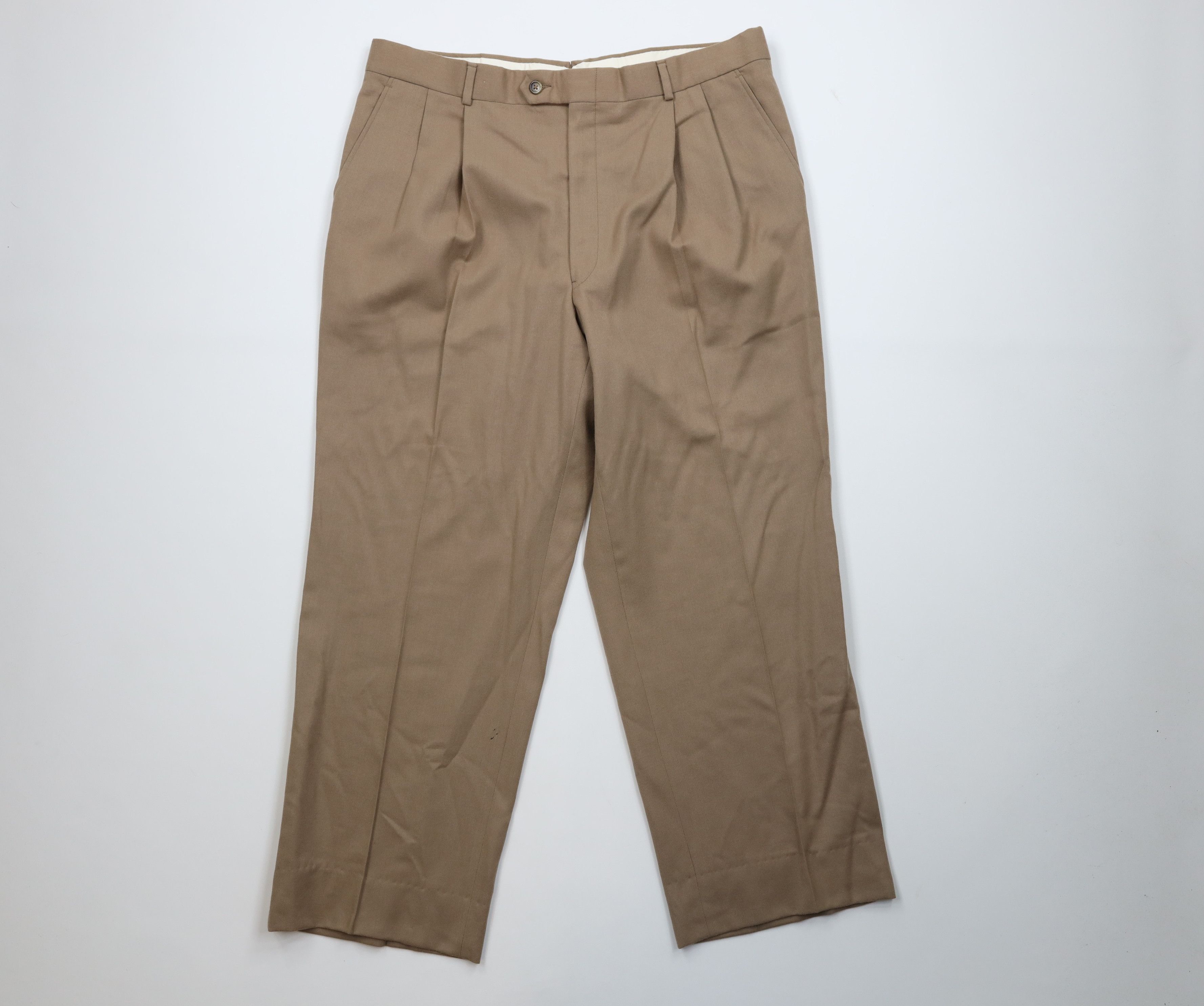 Vintage Vintage 70s 80s Streetwear Knit Wide Leg Chino Pants USA Size US 36 / EU 52 - 1 Thumbnail