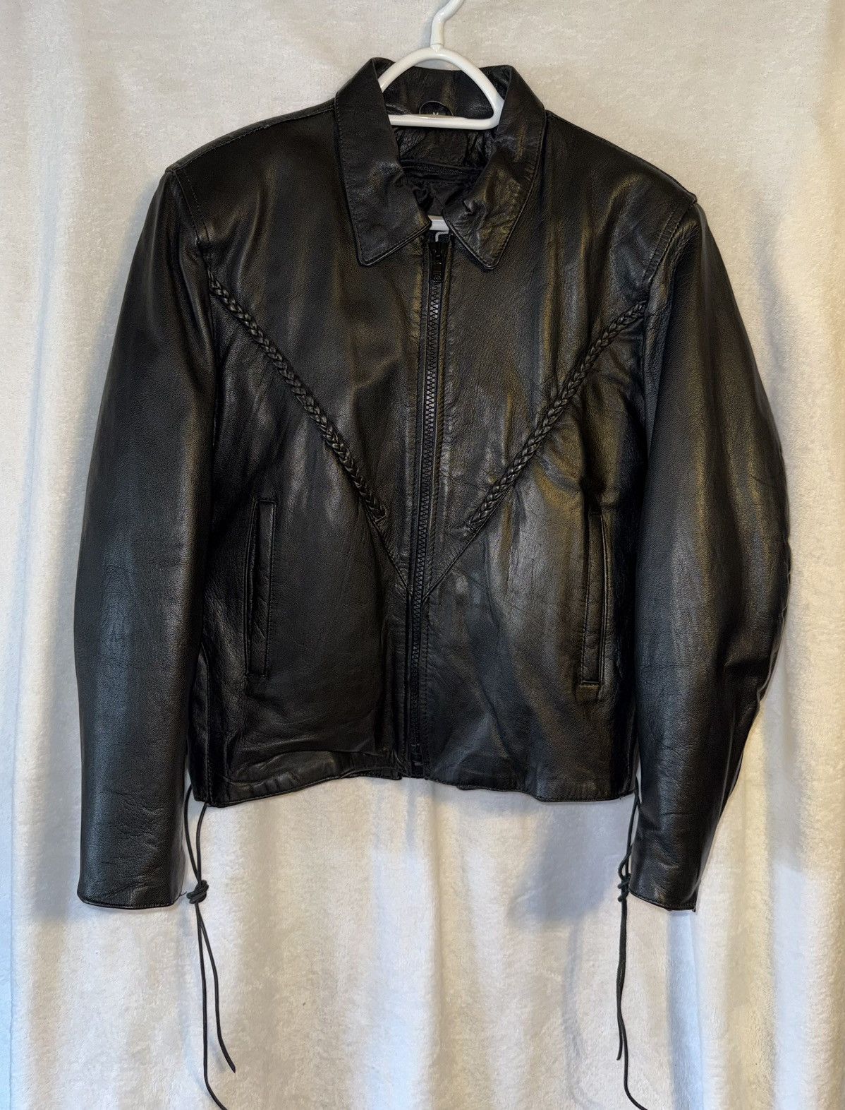 Other VTG Barney’s Leather size medium black leather biker jacket Size M / US 6-8 / IT 42-44 - 1 Thumbnail