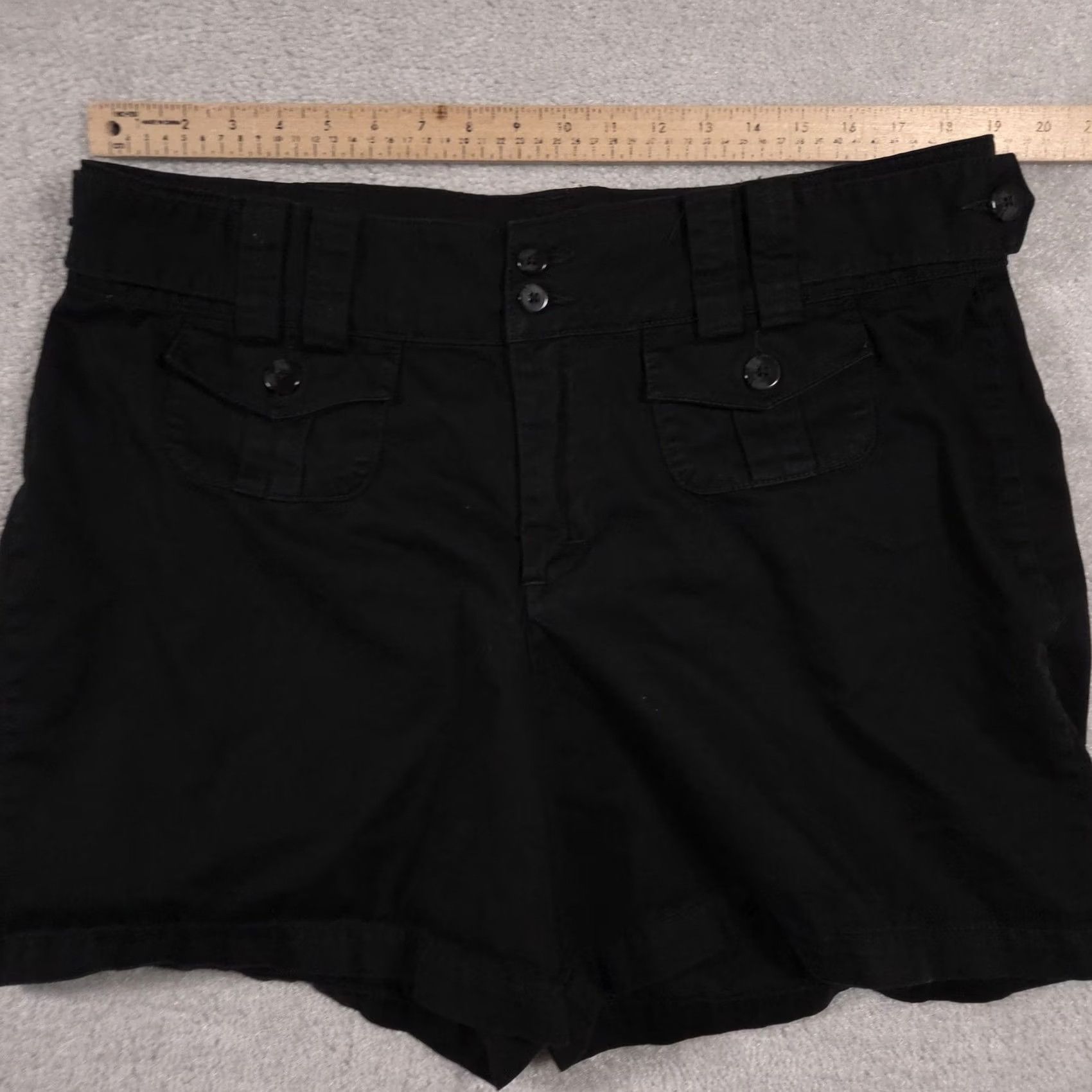 Lee Riders Casuals Shorts Womens 18 Black Cotton Button Tab Flap Pockets Casual Size 40" / US 18 - 7 Thumbnail