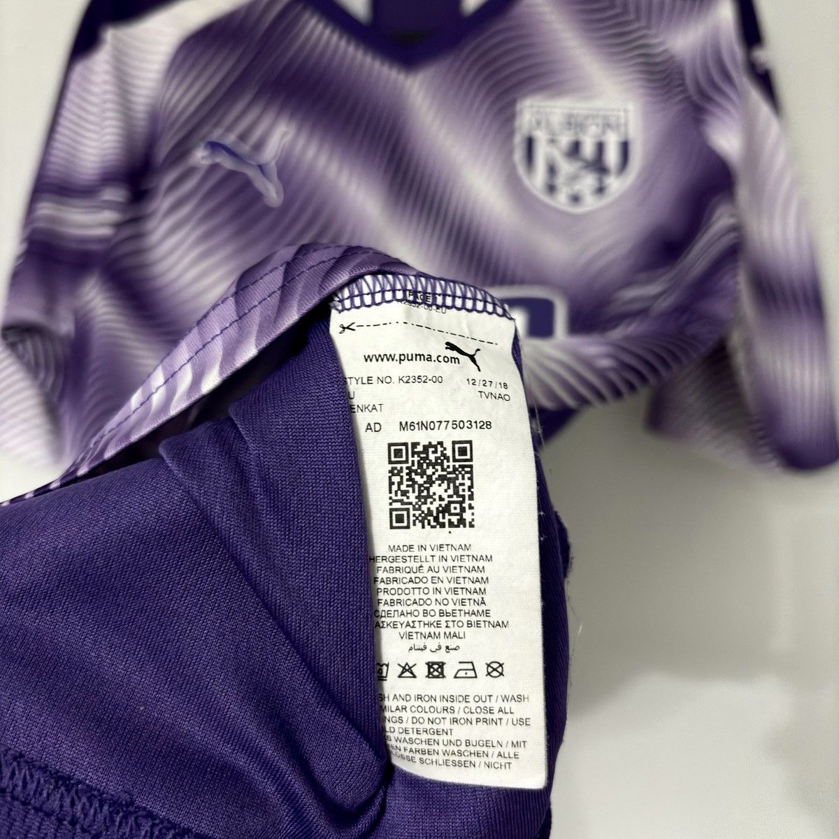 Puma 2019 2020 West Bromwich Player Issue Puma Soccer Jersey Kit Size US S / EU 44-46 / 1 - 6 Thumbnail