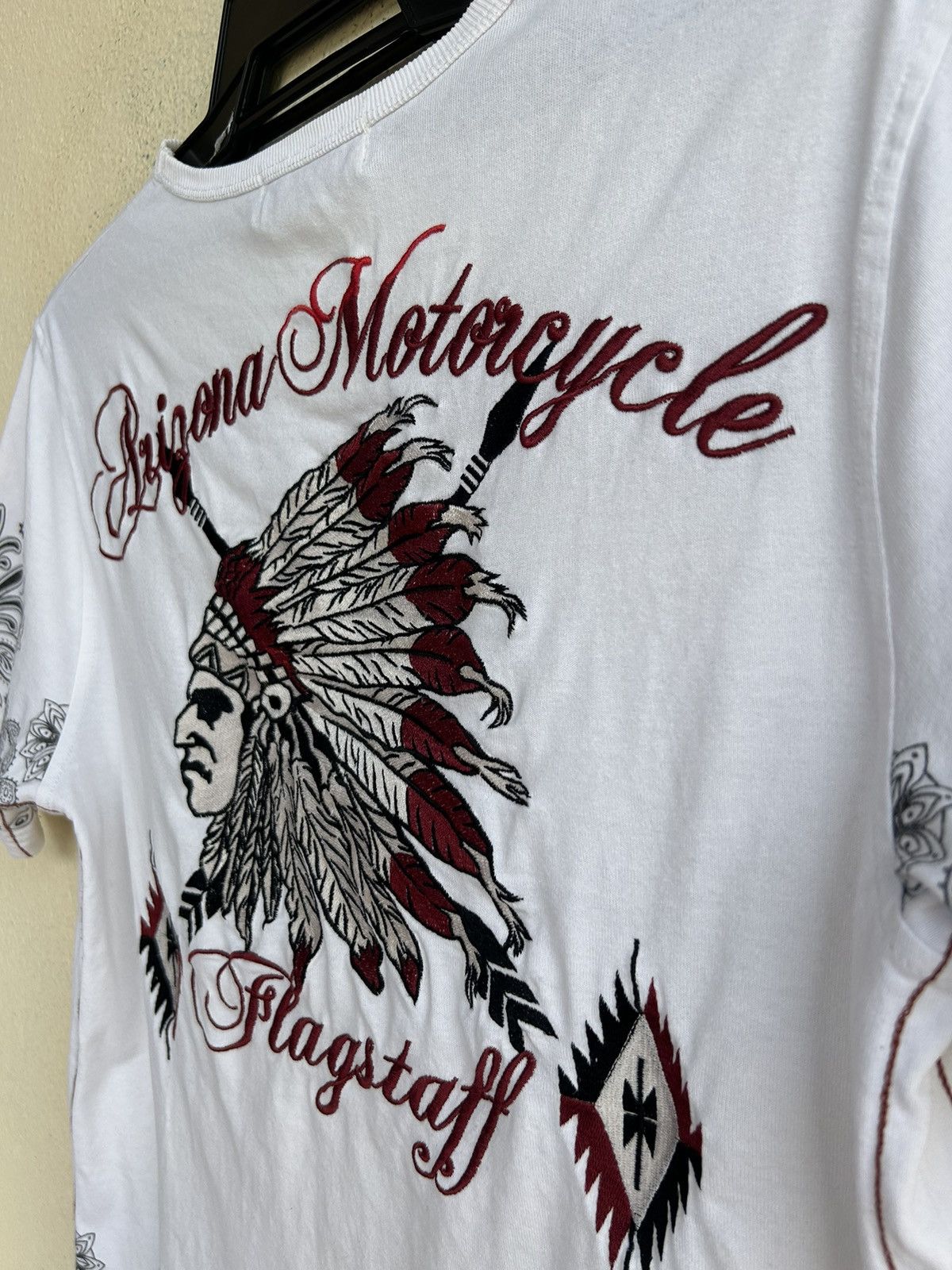 Flagstuff Flagstaff Arizona Motorcycle Embroidered Tshirt Size US XS / EU 42 / 0 - 8 Thumbnail