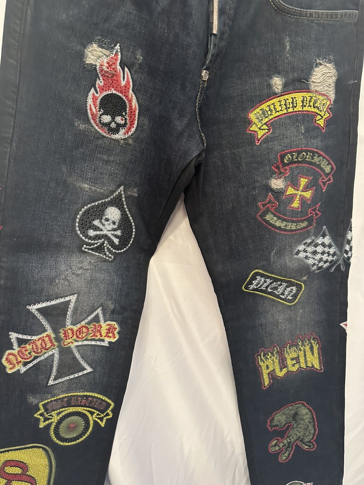 Philipp Plein Philipp Plein Patchwork Denim SICK Size US 32 / EU 48 - 4 Thumbnail
