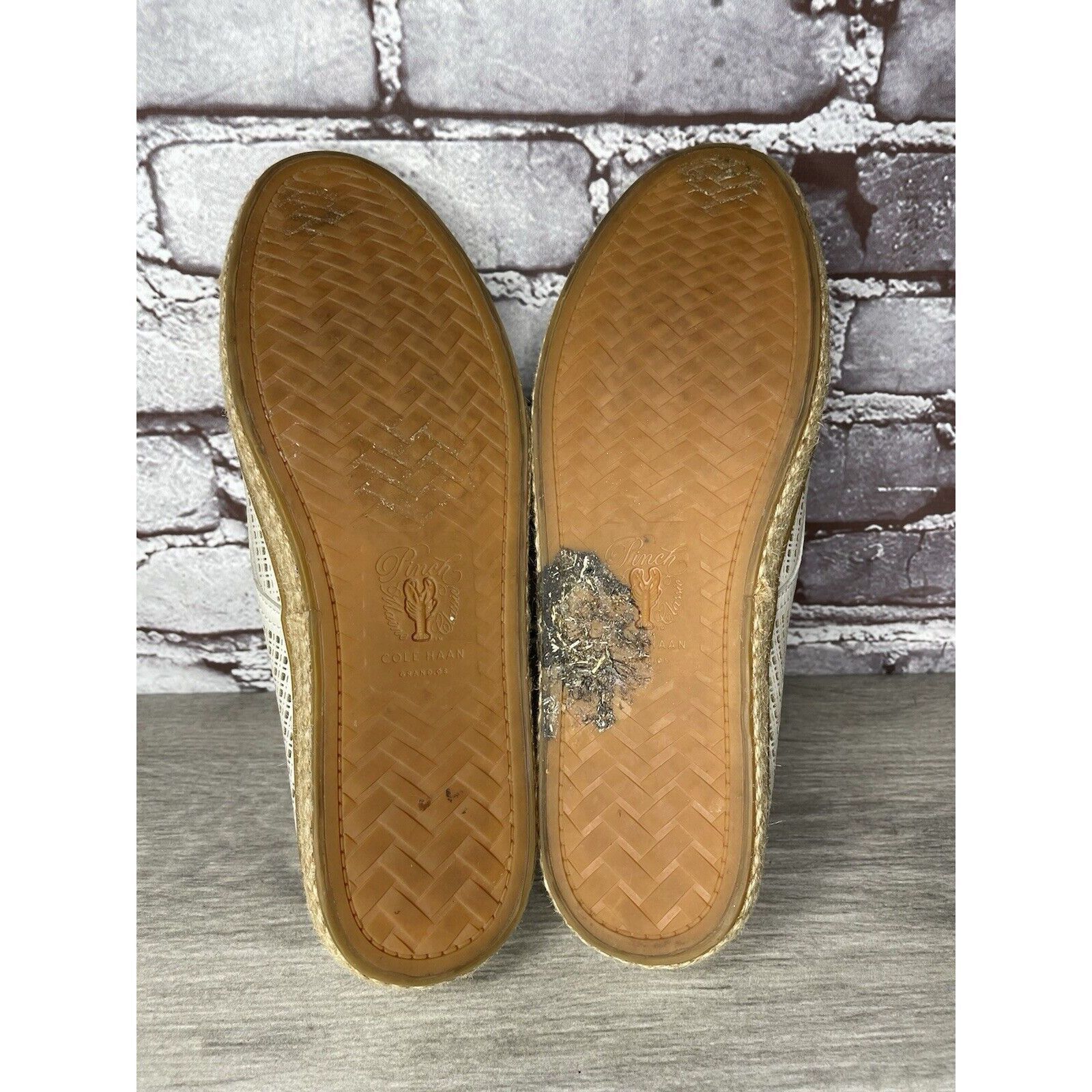 Cole Haan Cole Haan Ivory Leather Perforated Espadrilles Comfort Shoes Size US 8.5 / IT 38.5 - 9 Thumbnail