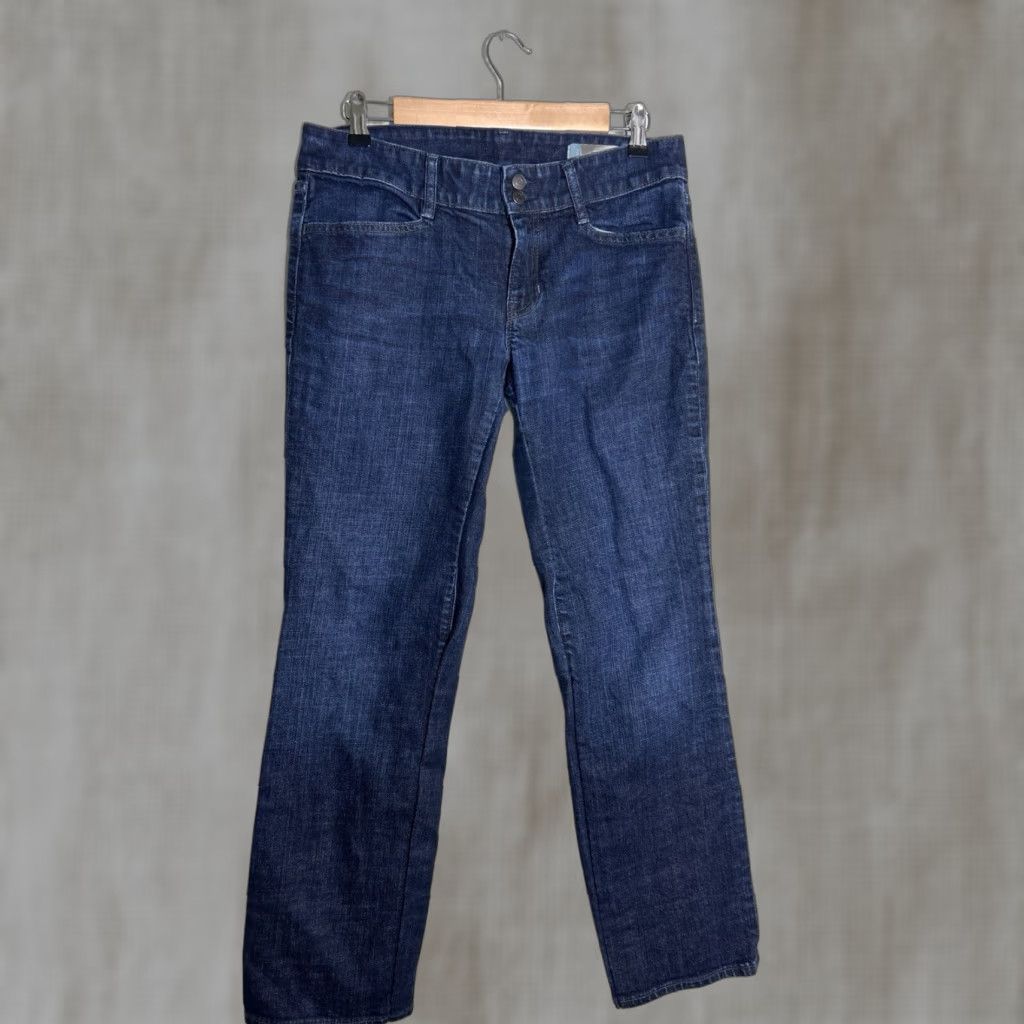 Gap VINTAGE Gap Curvy Stretch Dark Wash Jeans Size 8R 32x30 Women Bootcut Jeans Stretch Dark Blue 90s? Size 30" / US 8 / IT 44 - 1 Thumbnail