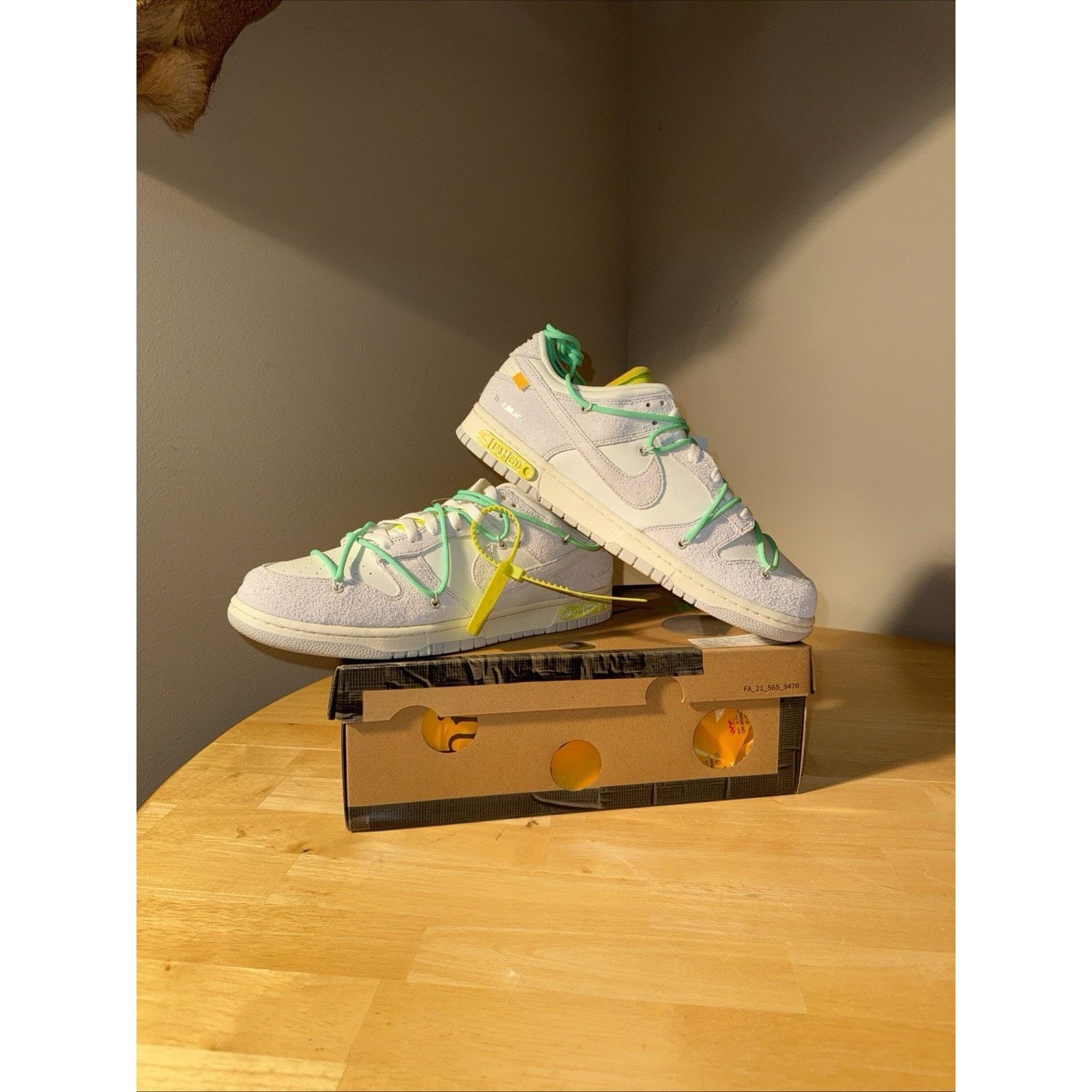 Nike NIKE x OFF WHITE DUNK LOW LOT 14/50 SZ 14 BRAND NEW All OG Size US 14 / EU 47 - 2 Thumbnail