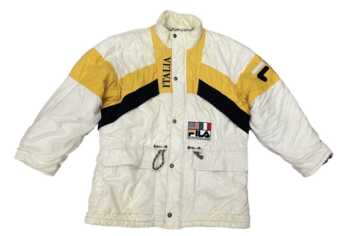image of Fila Puffer Jacket in Cream, Men's (Size Large)
