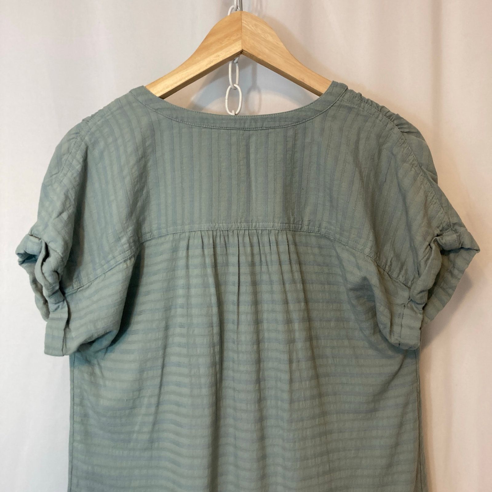 Sonoma Sonoma Light Teal Green Blue Button Front V-Neck Mini Dress Size S / US 4 / IT 40 - 11 Thumbnail