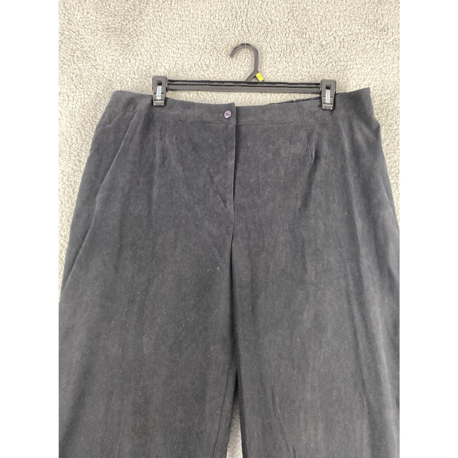 George George Think Slim Dress Pants Womens Flat Front Size 24W Black 42-20 Slimming Flat Front Dress Pants Women Plus Size Straight Leg Office Workwear Size 42" / US 20 - 2 Thumbnail