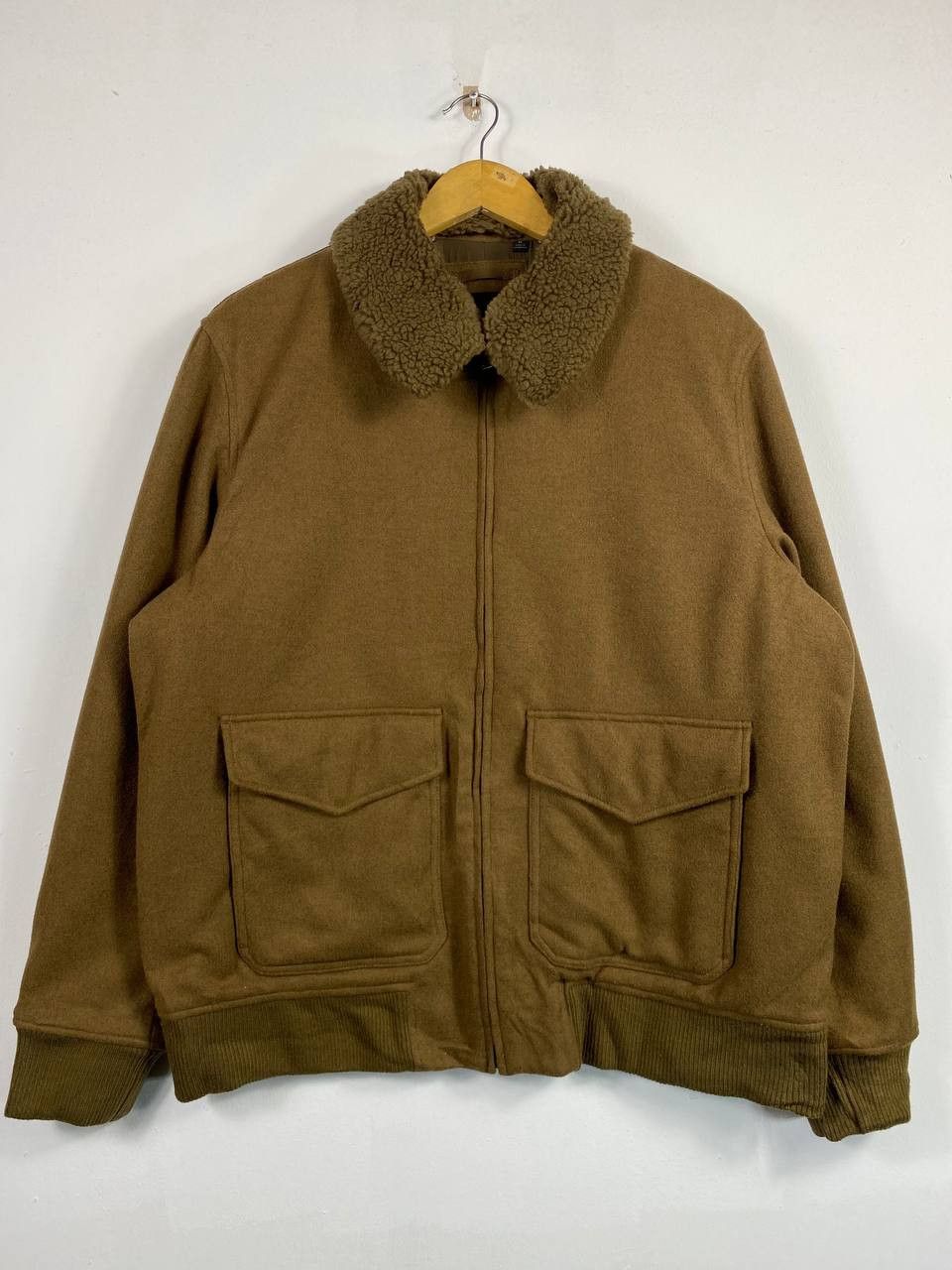 Japanese Brand uniqlo japanese brand wool bomber jacket nice design Size US XL / EU 56 / 4 - 1 Thumbnail