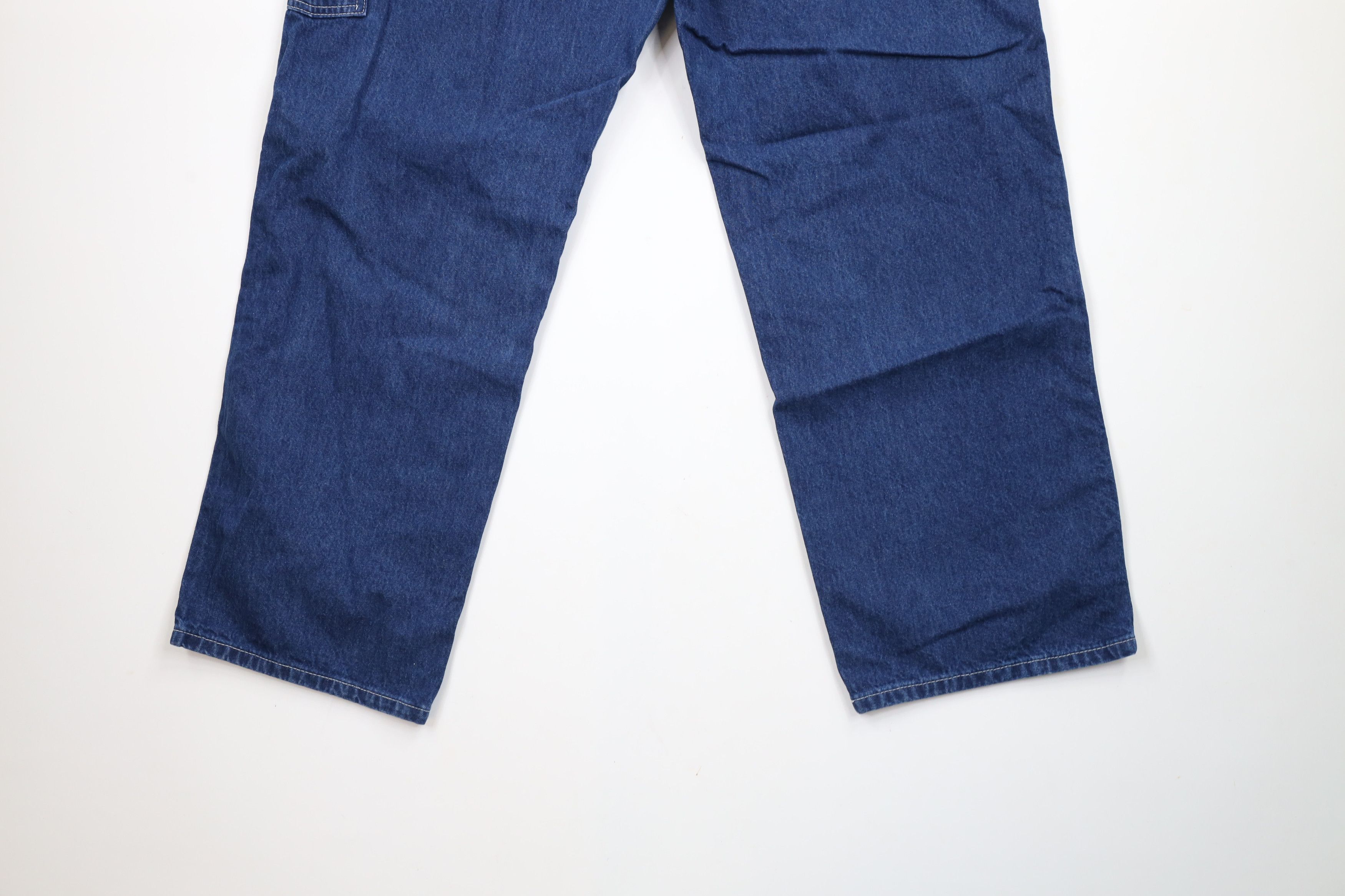 Carhartt × Vintage Vintage Carhartt Spell Wide Leg Dungaree Denim Jeans Blue Size US 38 / EU 54 - 10 Thumbnail