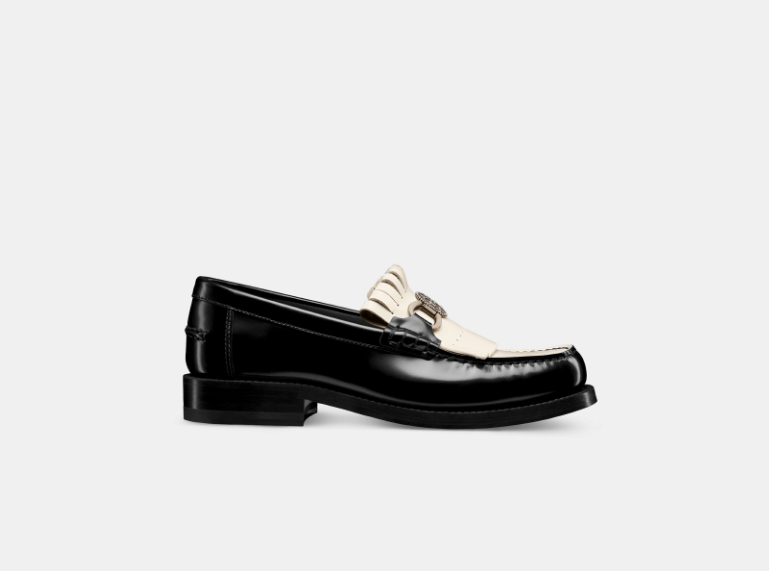 Dior o1w1db10426 KDB962 Emblem Loafers in Black/White Size US 10 / IT 40 - 1 Thumbnail