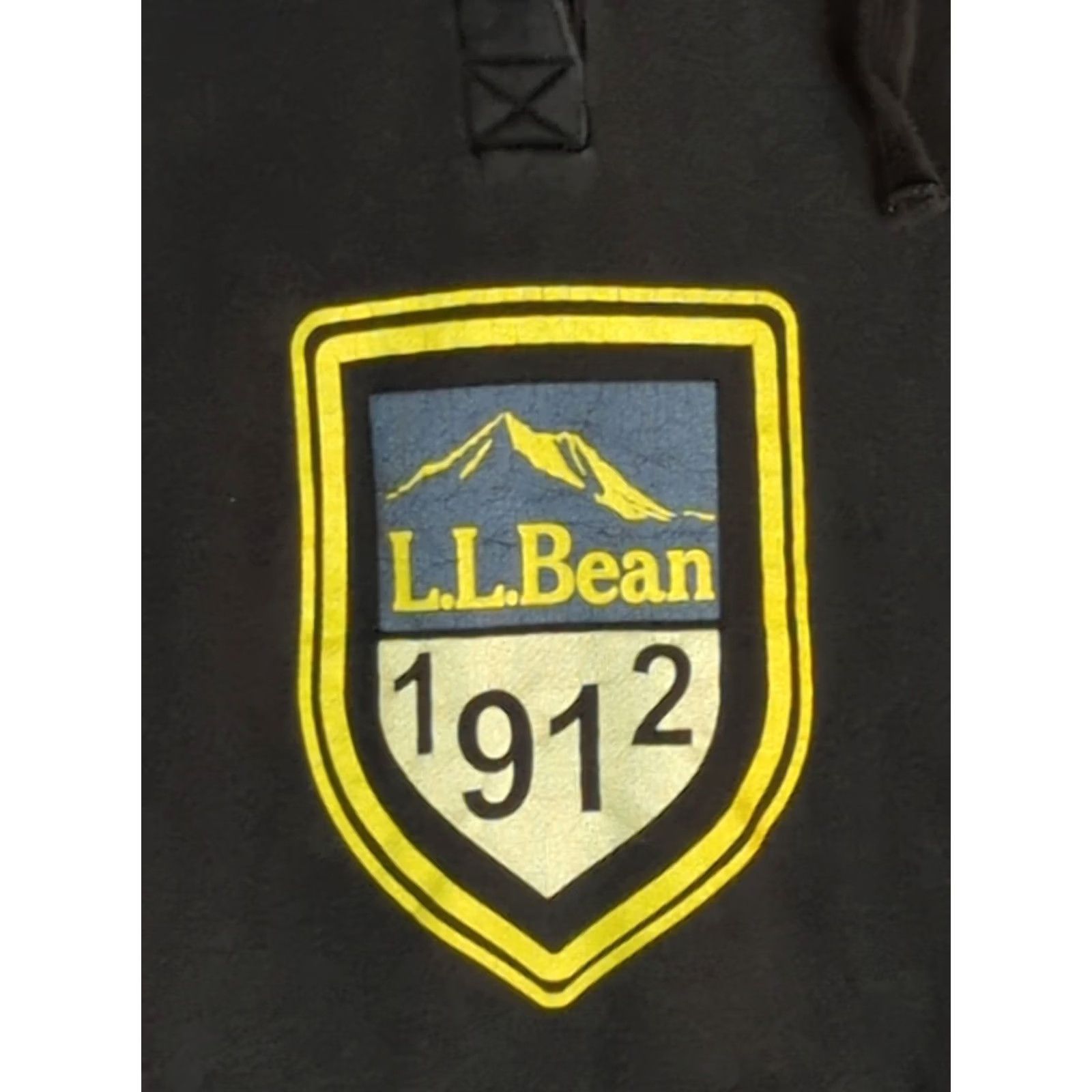 Vintage L.L. Bean Women's Small Black Henley Hoodie Pullover Hiking Camping Activewear Fleece Pockets Logo Buttons Hooded Modern Outdoor Size S / US 4 / IT 40 - 3 Thumbnail