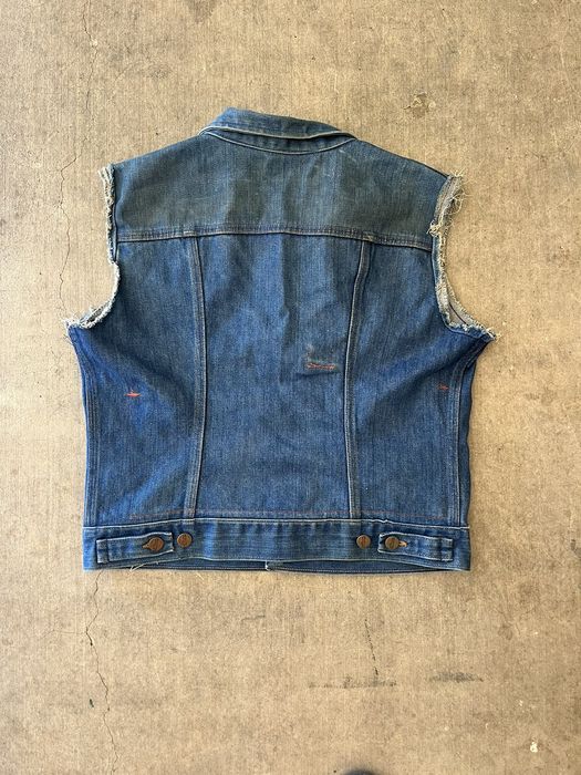 Vintage Vintage Wrangler 70s Denim Vest Cutoff Trucker Biker Jacket ...