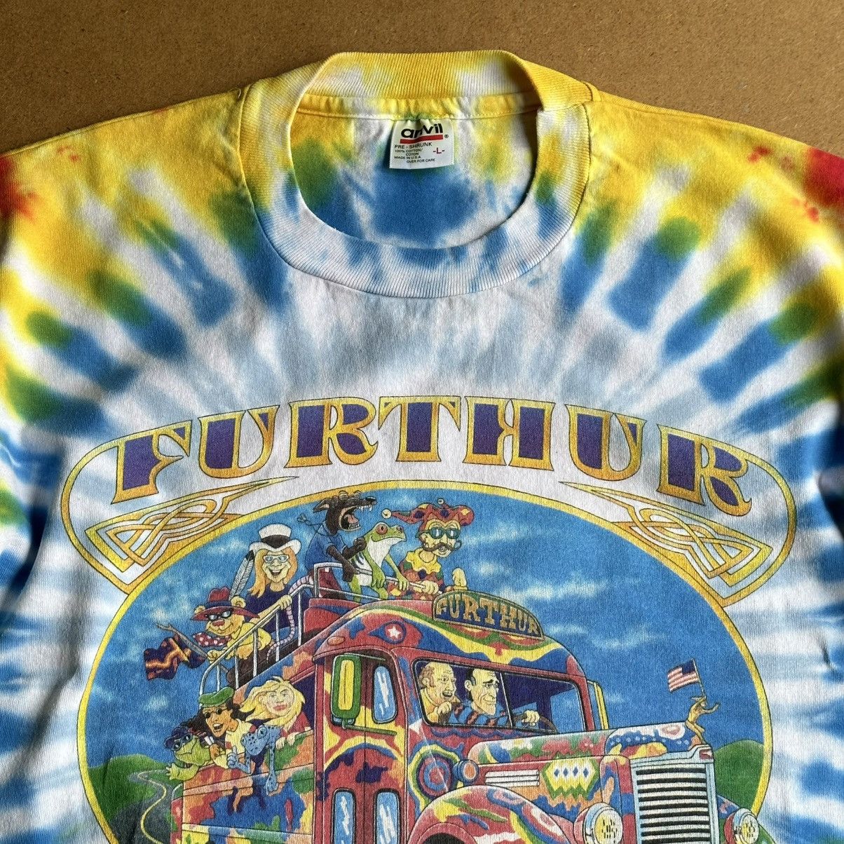 Grateful Dead Vintage 1996 Grateful Dead Furthur Bus Kesey Pranksters Tee Size US L / EU 52-54 / 3 - 3 Thumbnail