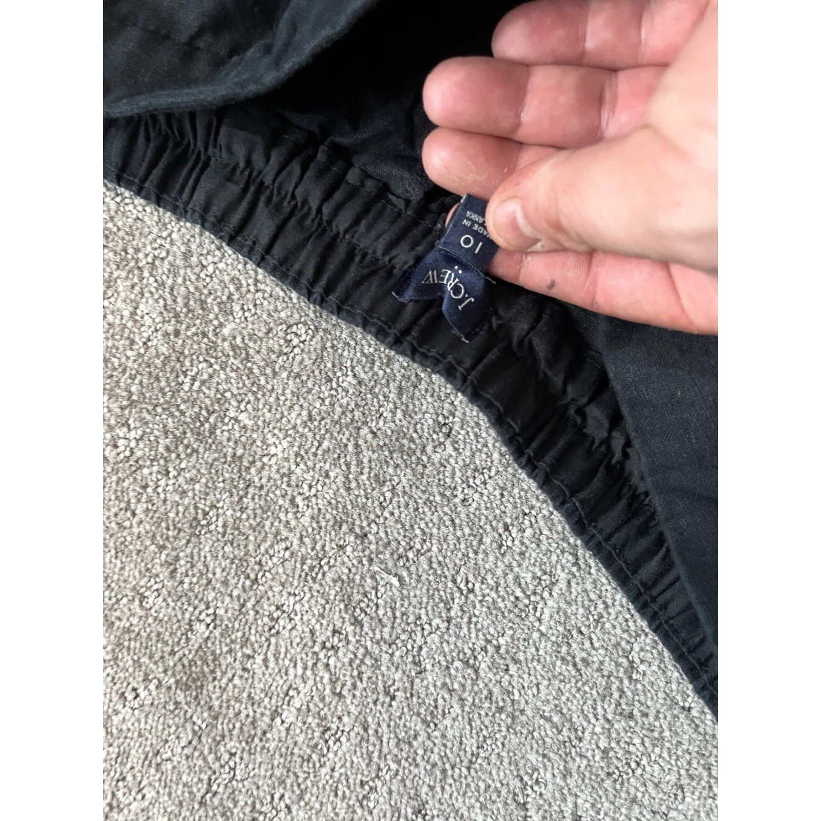 J.Crew J.CREW Pants Women Size 10 Black Linen Cotton Sailor Elastic-Back BO902 Size 32" / US 10 / IT 46 - 5 Thumbnail