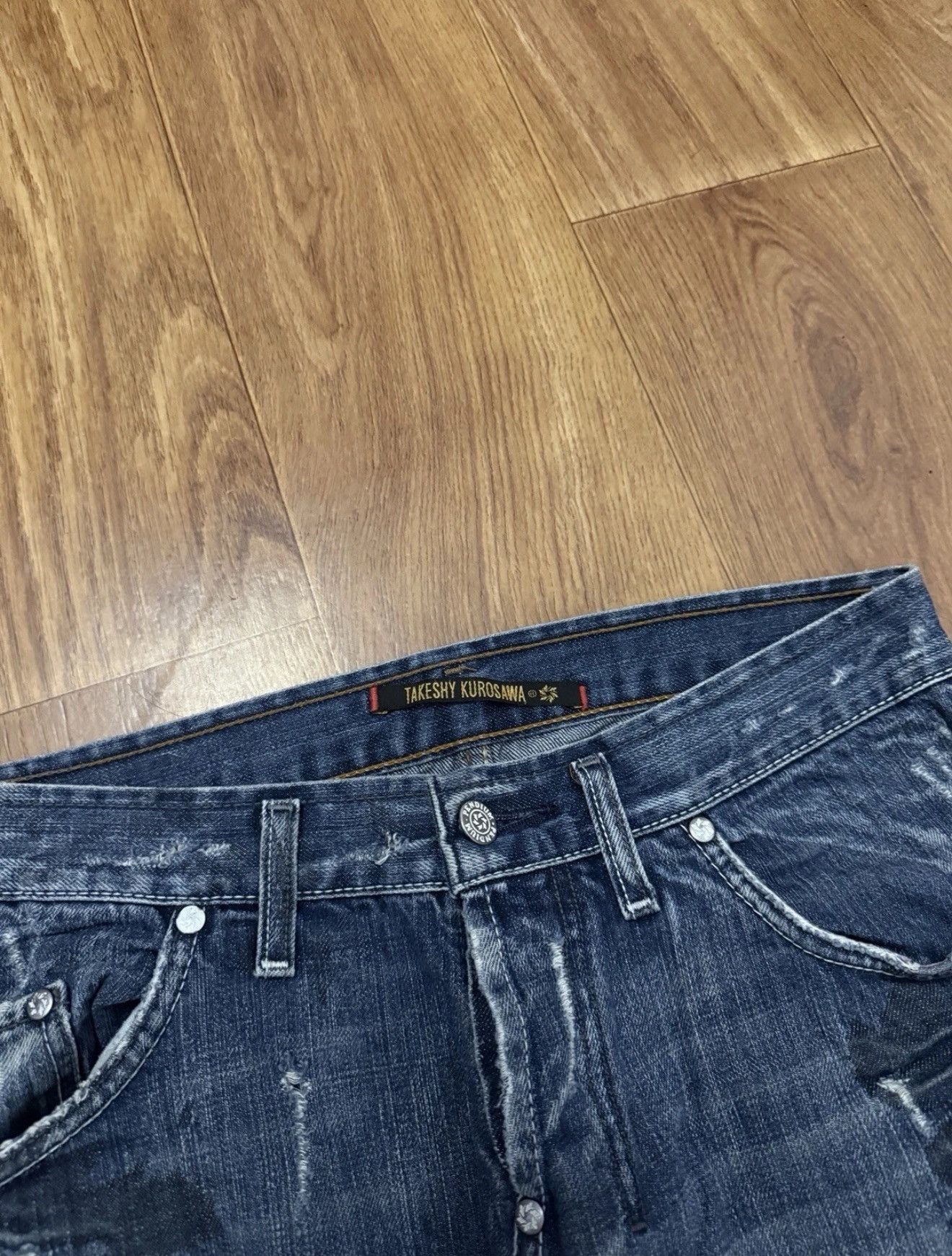 Takeshy Kurosawa Takeshy Kurosawa Y2K Jeans Handmane In Italy Avantgarde Size US 31 - 4 Thumbnail